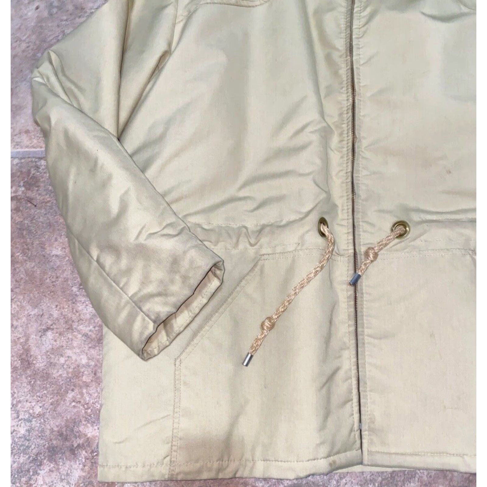 Vintage VINTAGE Nortex Full Zip Hooded Fleece Lined Jacket Mens Beige XL Size US XL / EU 56 / 4 - 4 Thumbnail