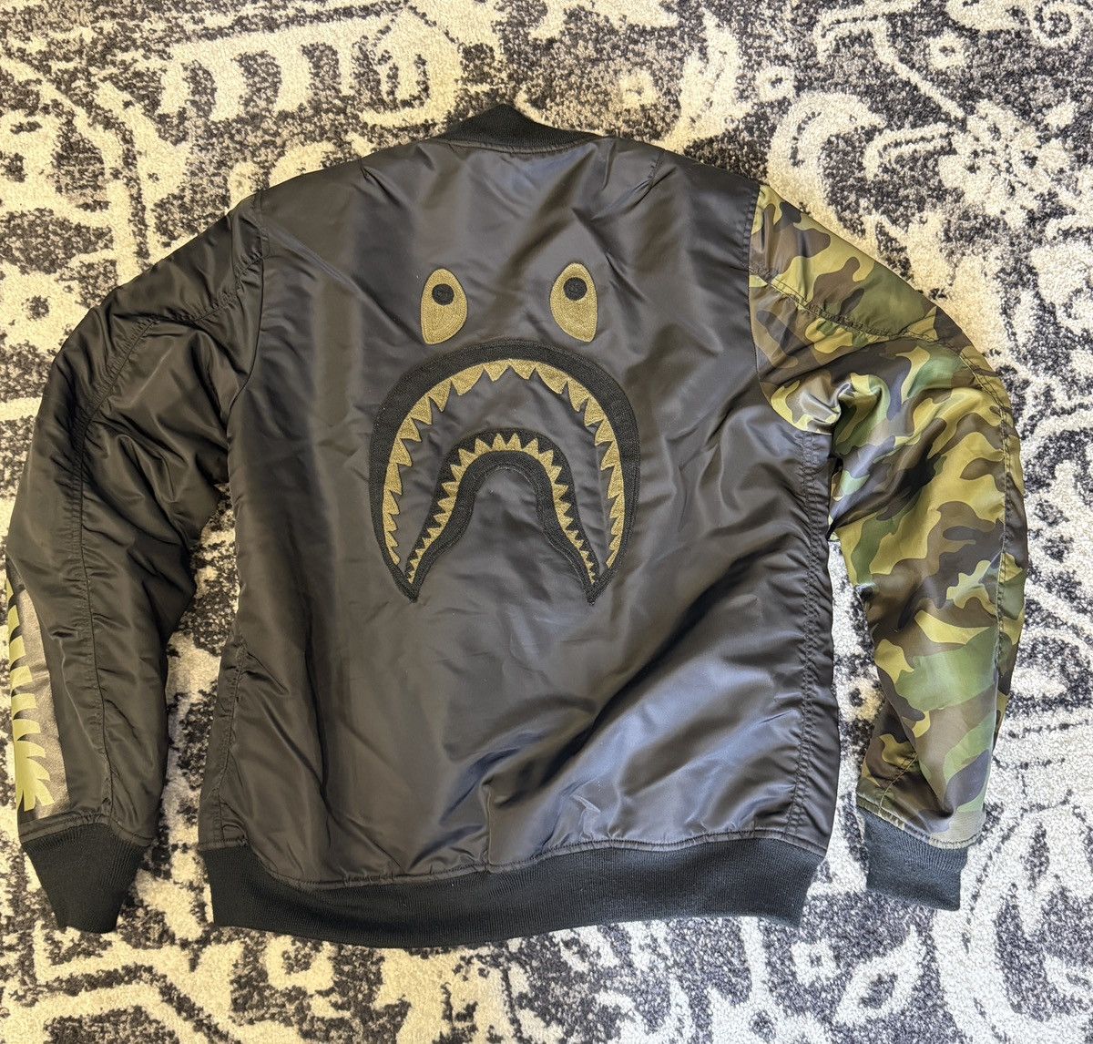 BAPE x UNDEFEATED MA-1 Bomber Jacket Shark Camo XL