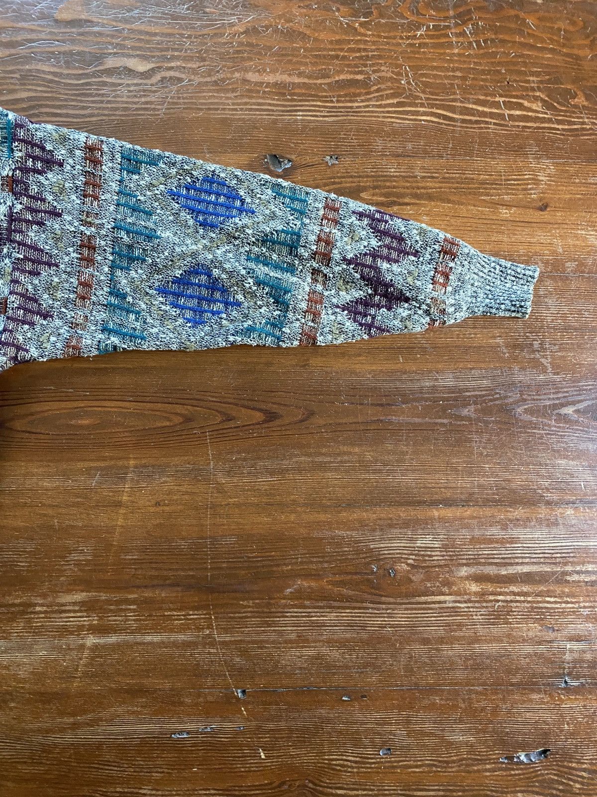 Vintage Vintage 80’s Michael Gerald Multi Pattern Cardigan Sweater Size US L / EU 52-54 / 3 - 10 Thumbnail