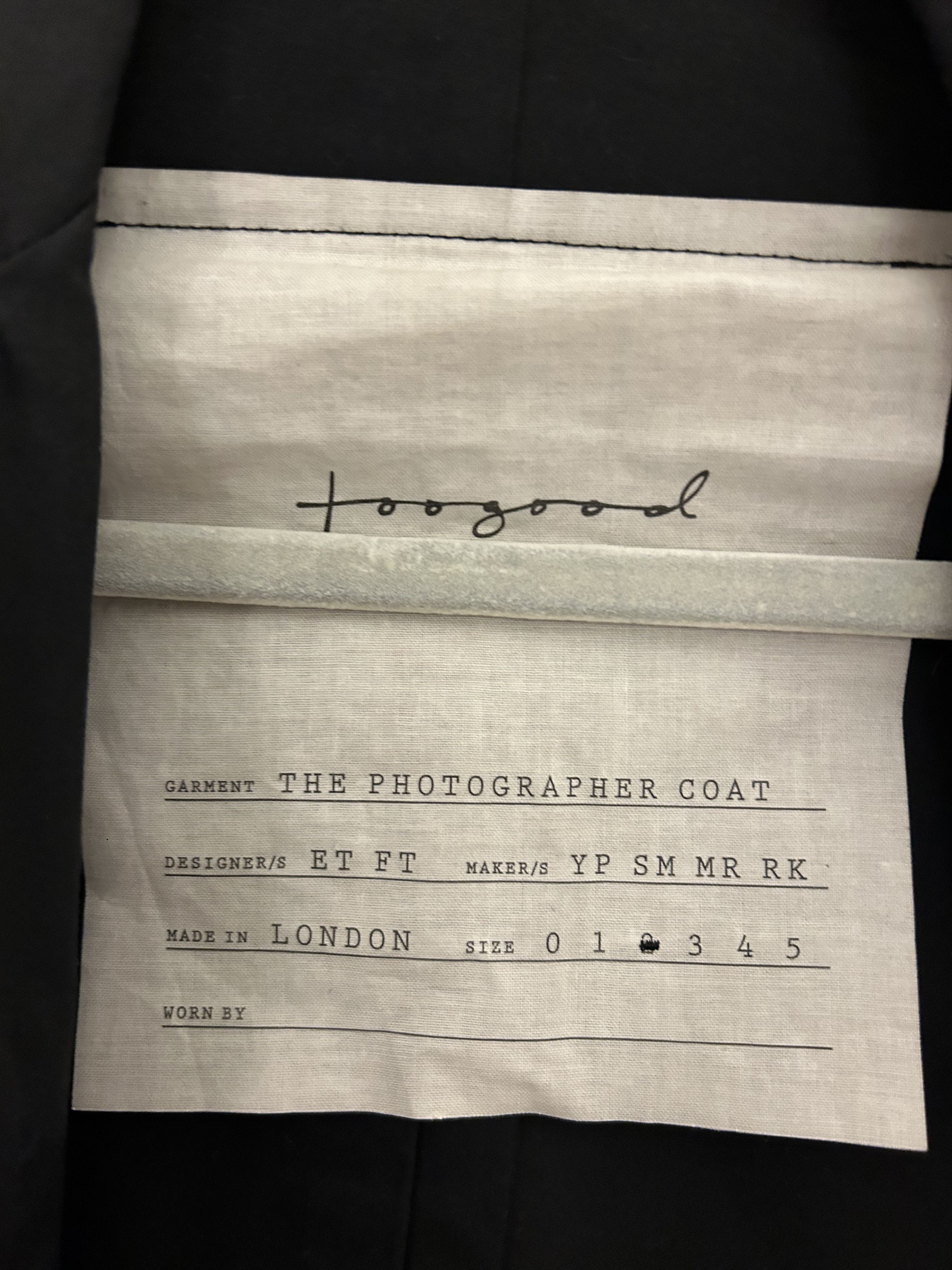 Toogood Toogood Photographers Jacket - Waxed Black Cotton Size US M / EU 48-50 / 2 - 4 Thumbnail