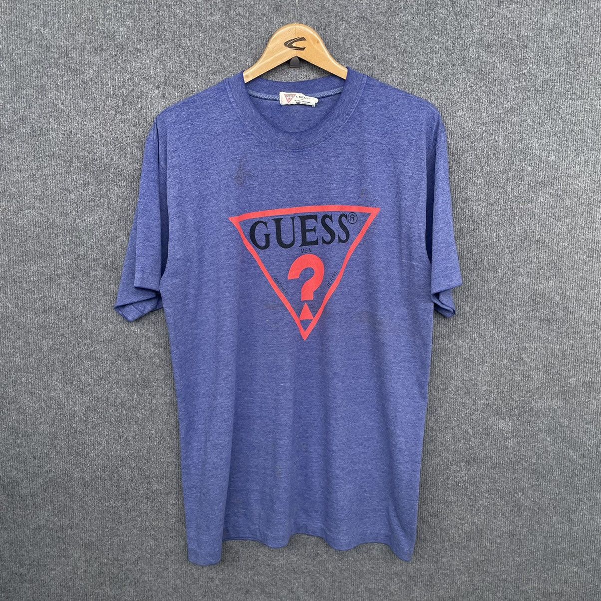 Guess × Vintage Vintage 1990s Guess OG Logo T Shirt Size US L / EU 52-54 / 3 - 1 Thumbnail