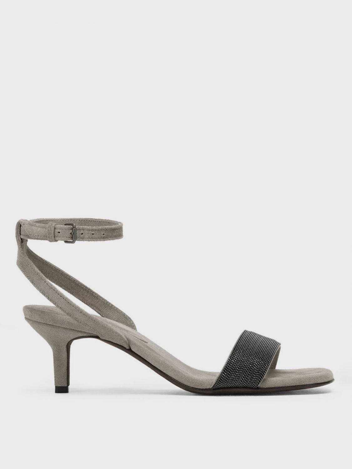 image of Brunello Cucinelli Heel Shoesed Sandals Woman Grey, Women's (Size 7)