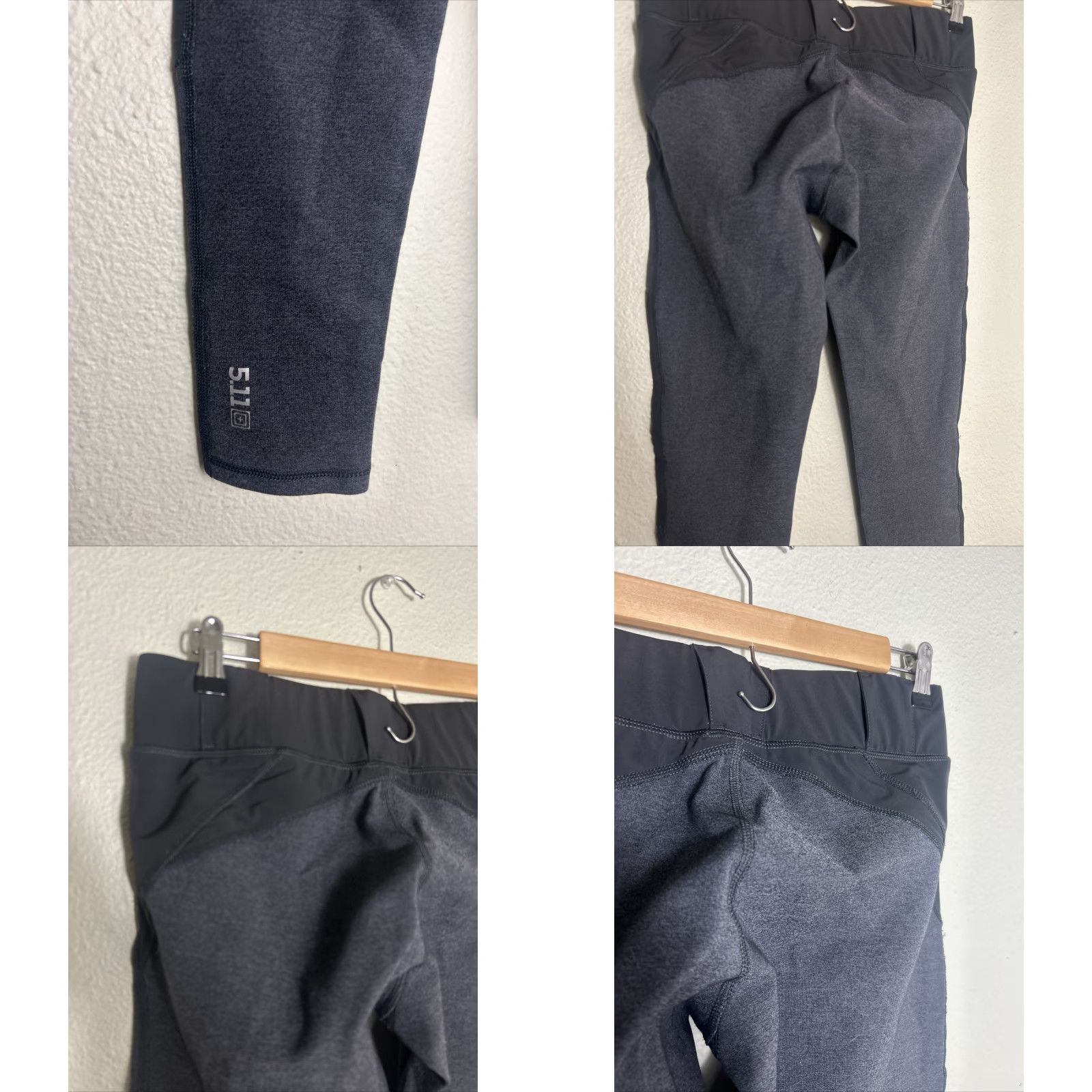 Vintage 511 Tactical Leggings Womens Small Gray Performance Belted Compression Activewear Belt Loops 28x26 Size 28" / US 6 / IT 42 - 8 Thumbnail