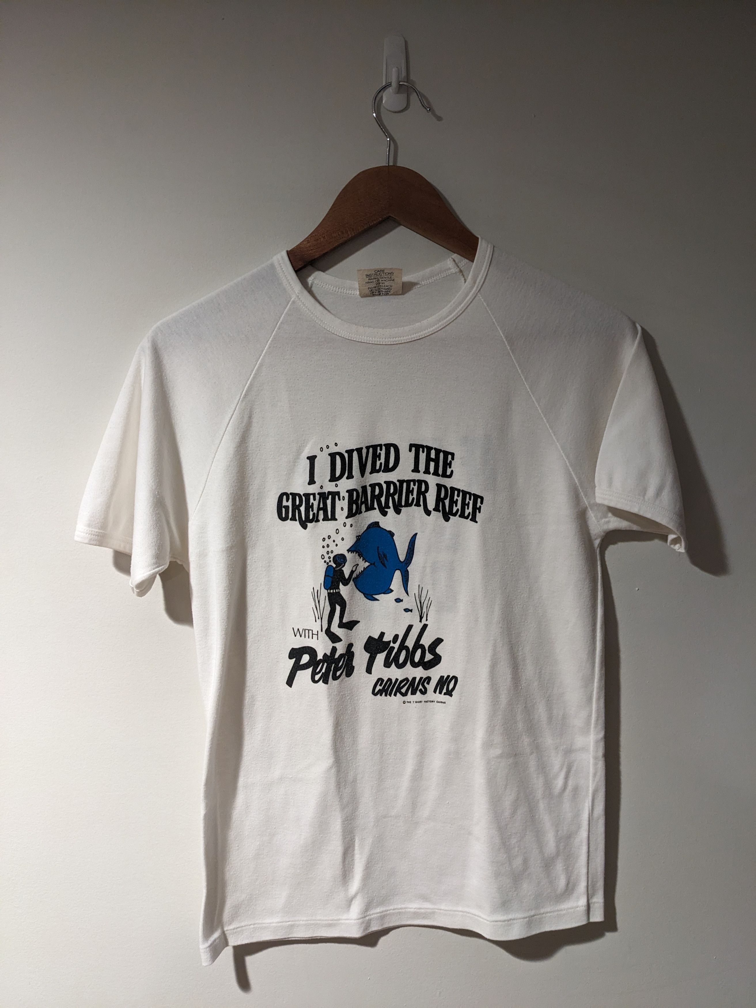 Vintage Vintage 90s I Dived the Great Barrier Reef Peter T-Shirt Size US S / EU 44-46 / 1 - 1 Thumbnail
