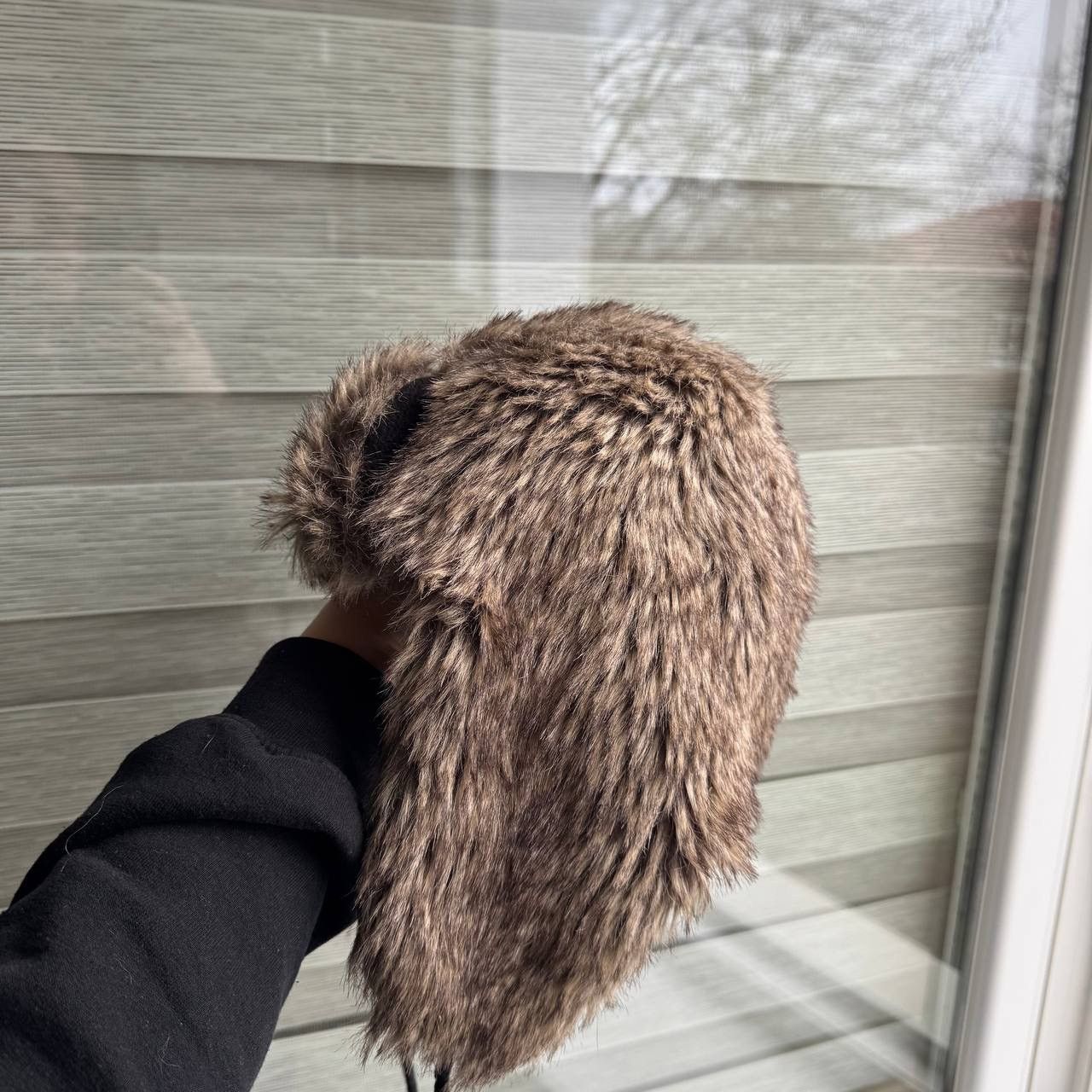 Japanese Brand Real Fur Ushanka Winter Avantgarde Trapper Fuzzy Goth Hat Size ONE SIZE - 2 Thumbnail