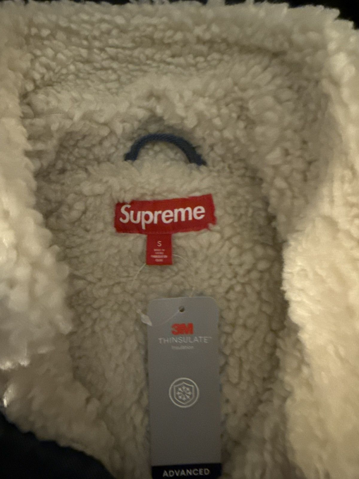 Supreme Supreme Faux Sherling Lined Bomber Jacket (FW25) Navy size S Size US S / EU 44-46 / 1 - 3 Thumbnail