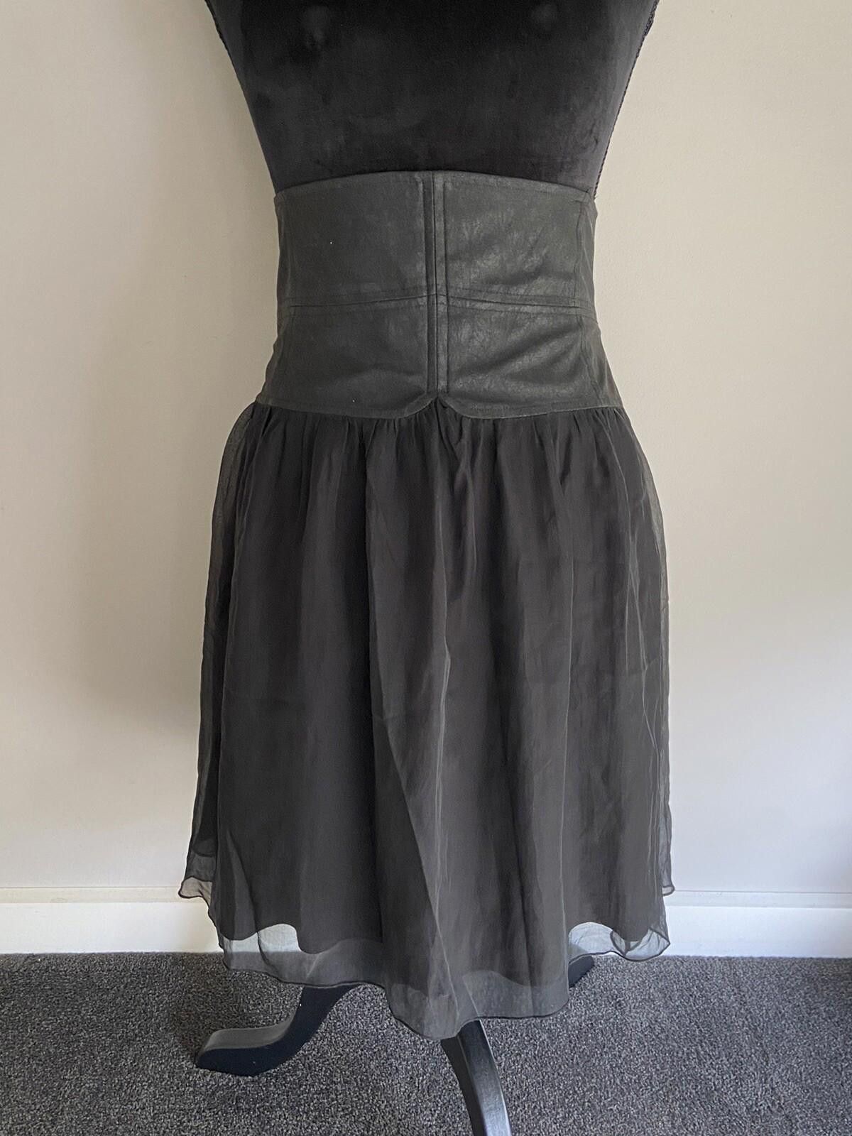 Bardo Bardot Skirt Drop Waist Linen Black - Sz AU/UK 8 US 4 Size 27" / US 4 / IT 40 - 5 Thumbnail