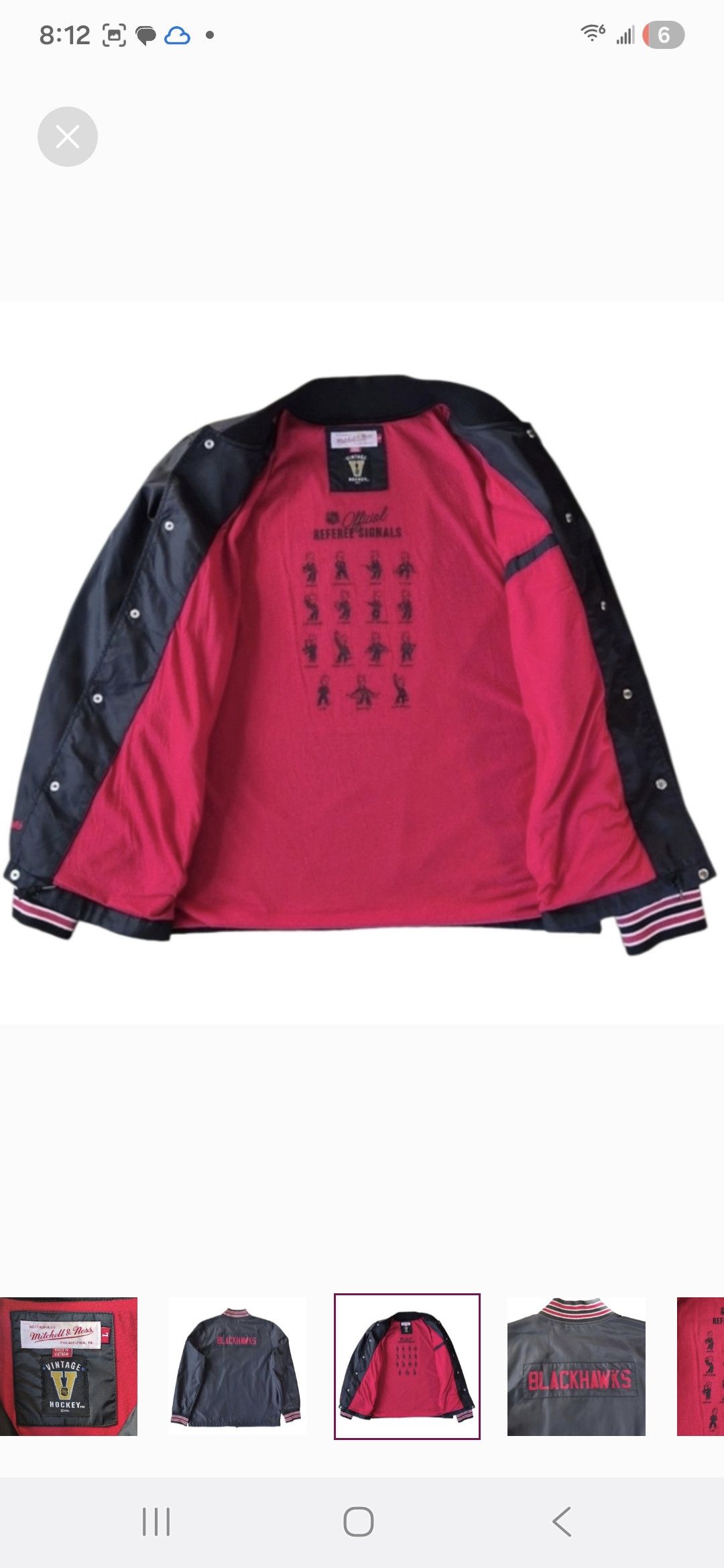 Mitchell & Ness Chicago Blackhawks Mitchell & Ness Vintage Jacket Size US L / EU 52-54 / 3 - 5 Thumbnail