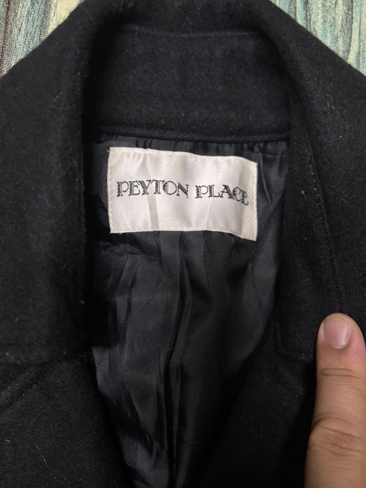 Japanese Brand Peyton Place Black Double Breasted Wool Coat Size M / US 6-8 / IT 42-44 - 4 Thumbnail