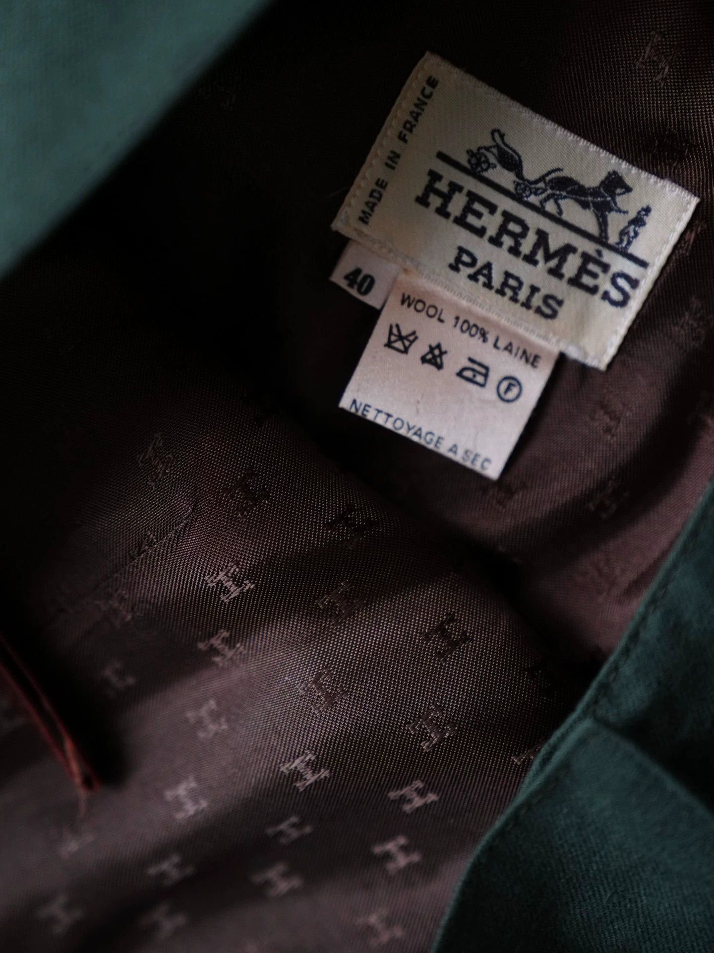 Hermes Hermes Vintage Dark Green Wool Pleated Skirt FR40/L Size 28" / US 6 / IT 42 - 6 Thumbnail