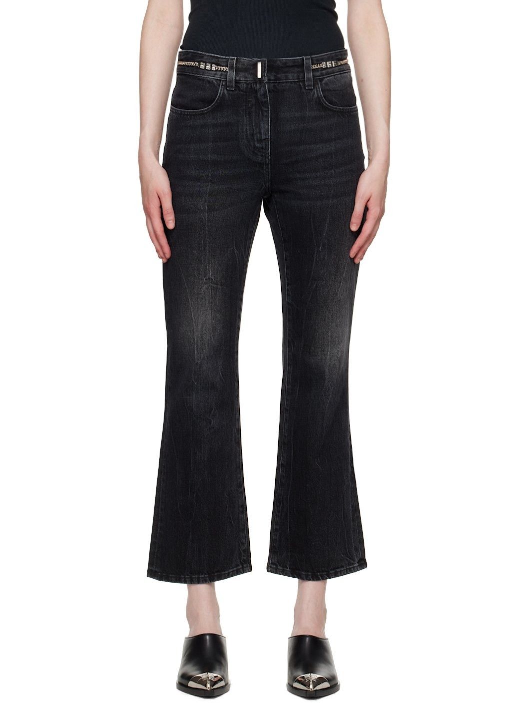 Givenchy o1y0925 Boot-Cut Jeans in Black Size 28" / US 6 / IT 42 - 1 Thumbnail