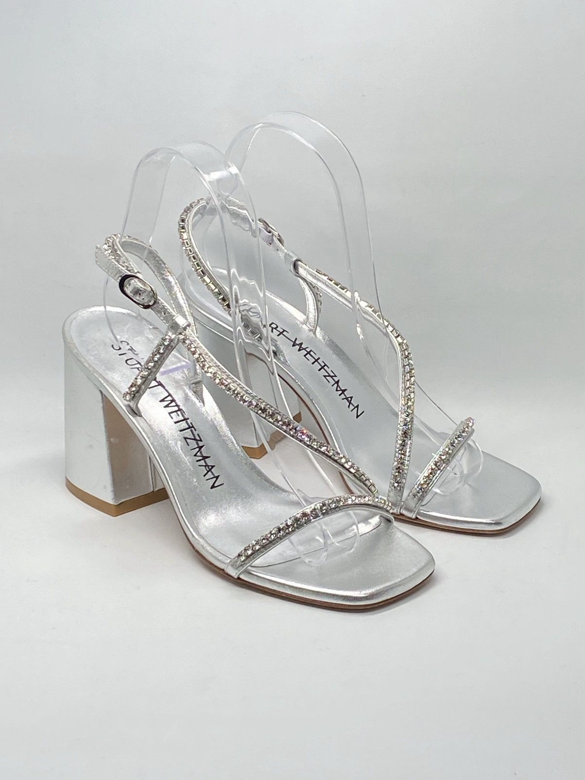 Stuart Weitzman Stuart Weitzman Embellished Metallic Leather Sandals size 6 Size US 6 / IT 36 - 1 Thumbnail