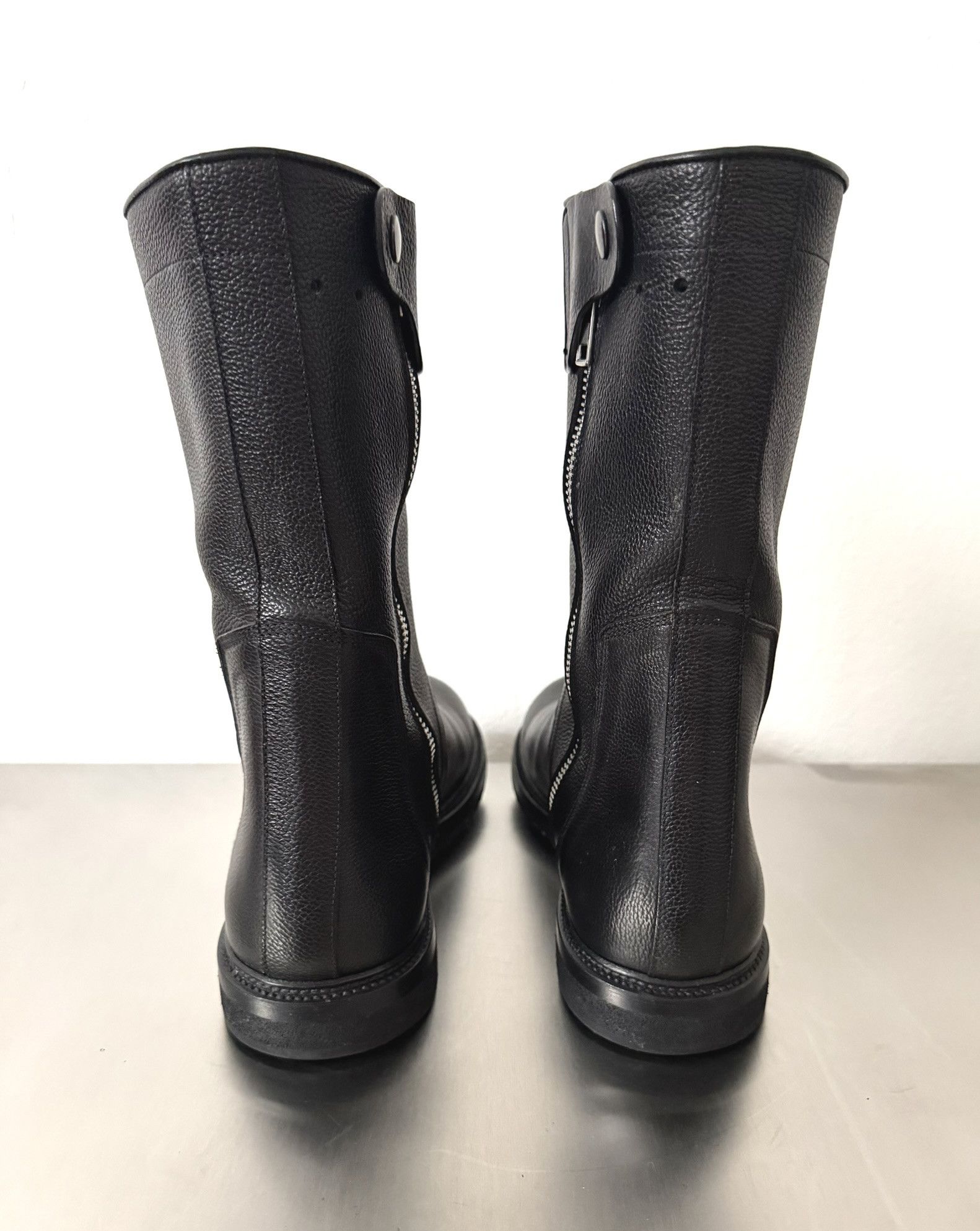 Rick Owens Rick Owens Black Leather Zip Boots EU44 / UK10 Size US 11 / EU 44 - 10 Thumbnail