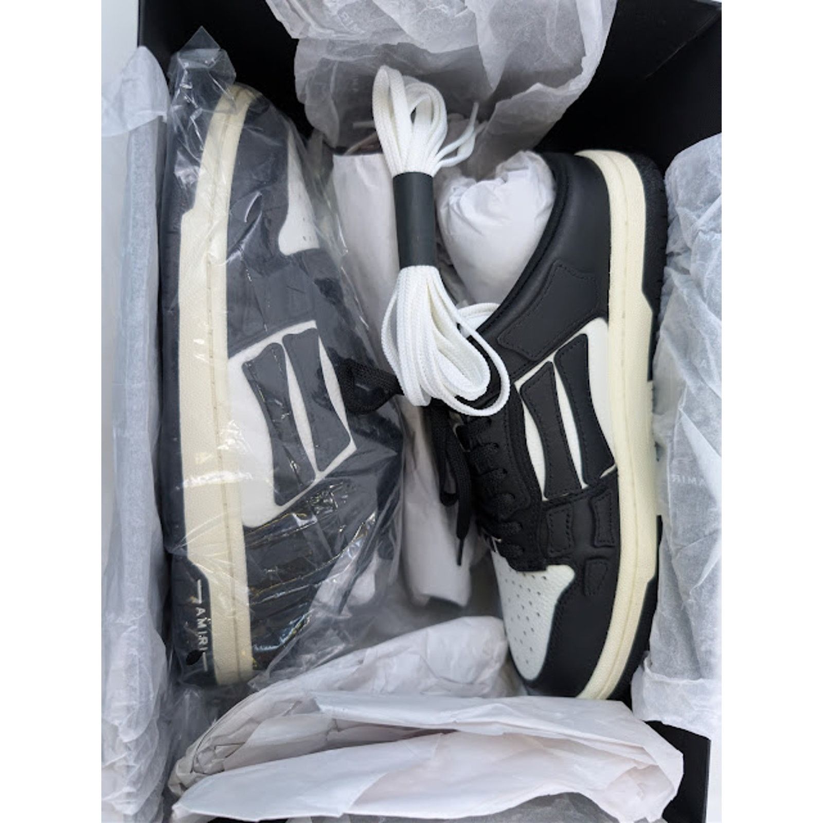 Amiri o1rshd1 Skel Low Top Mule Sneakers in Black / White Size US 10 / EU 43 - 22 Thumbnail