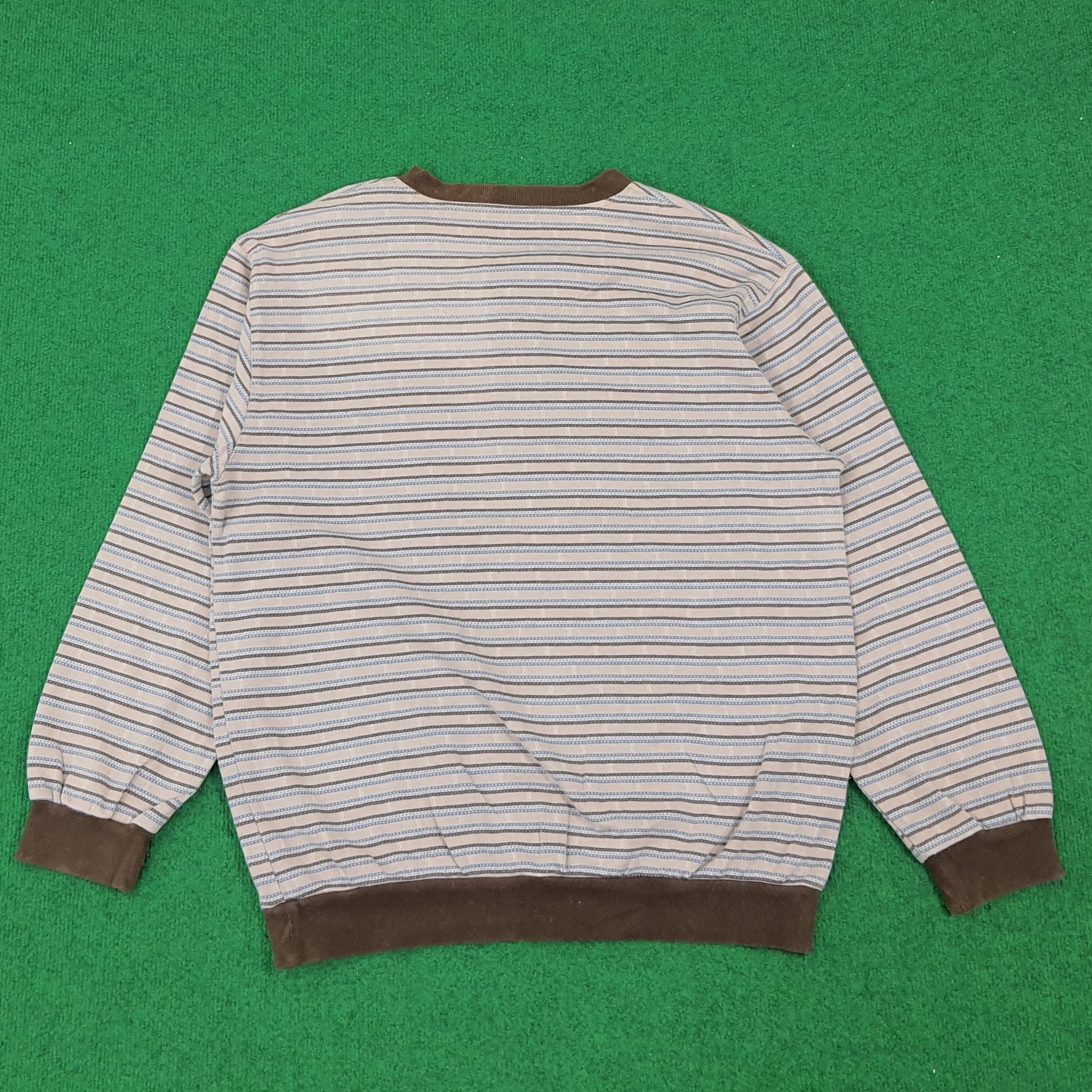 Vintage Balmain Paris Stripes Button Sweatshirt