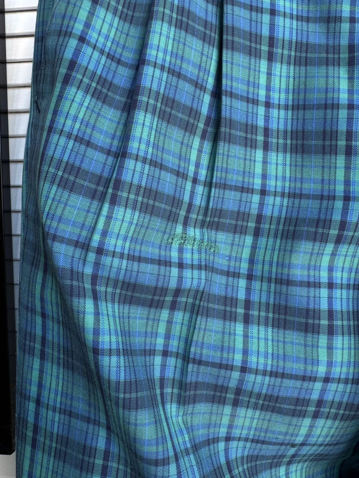 Adidas Vintage Adidas Western Germany Tartan Plaid Pleated Pants Size US 33 - 6 Thumbnail