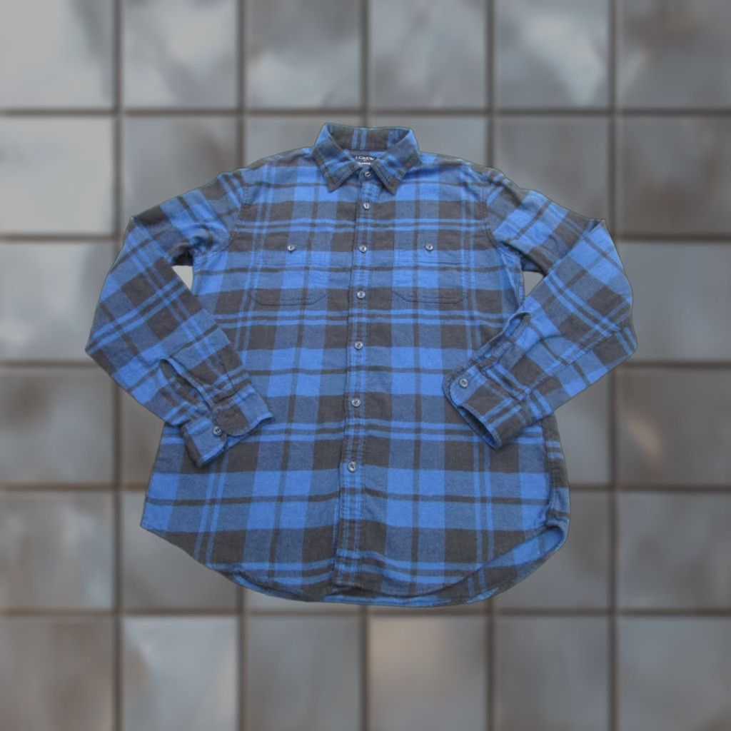 J.Crew J Crew Shirt Mens Medium Blue Plaid Flannel Long Sleeve Button Front Casual Size US M / EU 48-50 / 2 - 1 Thumbnail