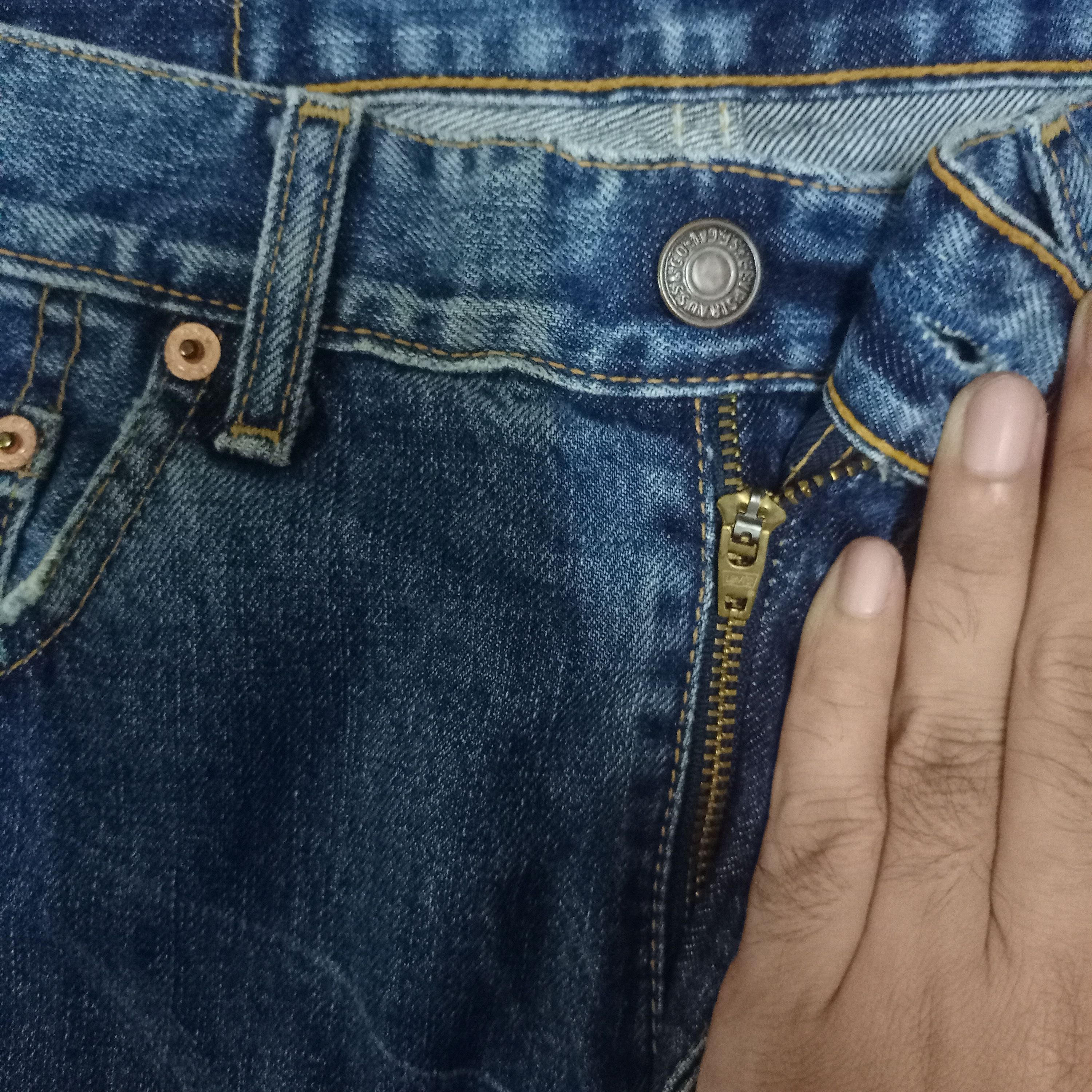 Levi's × Levi's Vintage Clothing Vintage 90s Levis 512 Blue Wash Distressed Baggy Jeans Size US 30 / EU 46 - 3 Thumbnail