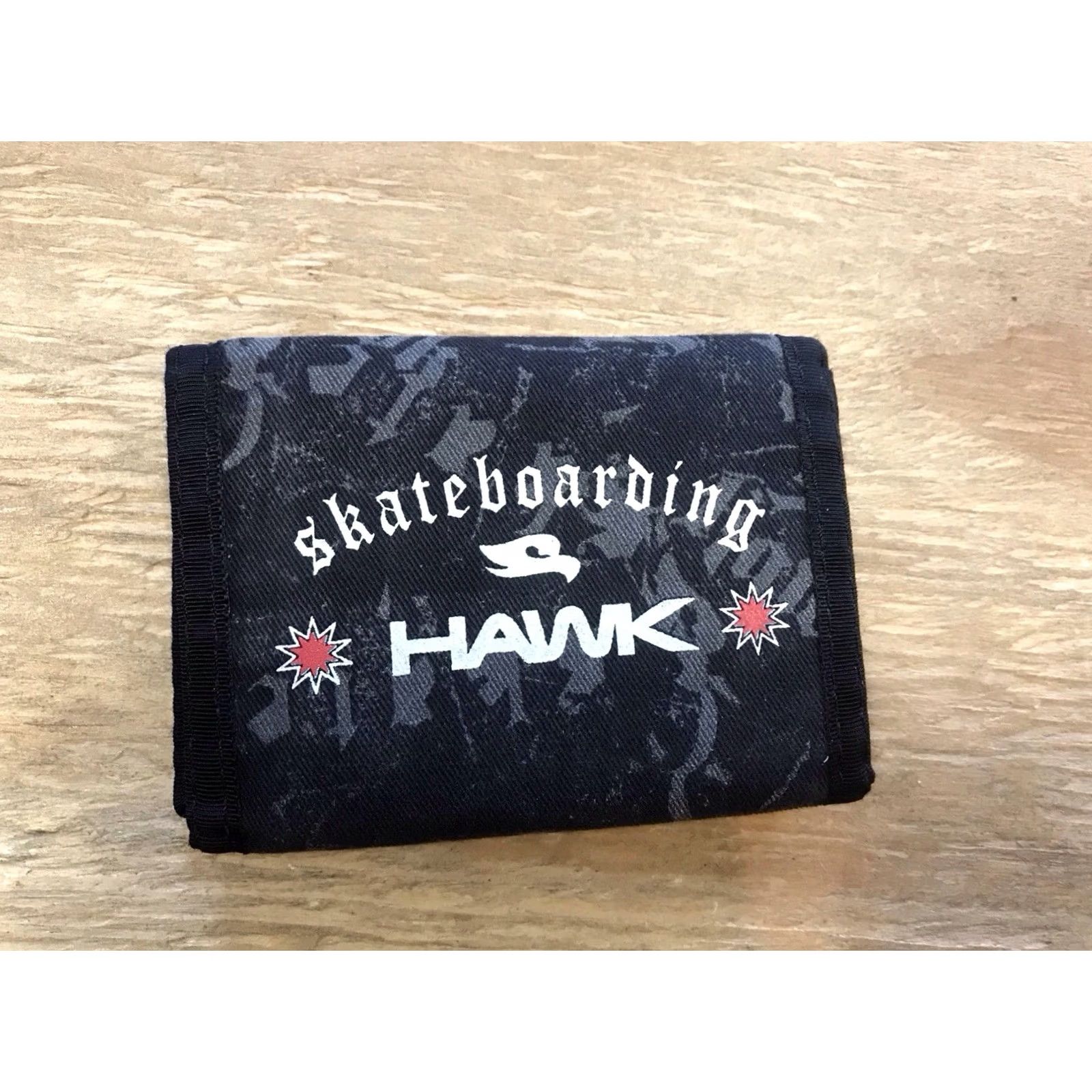 J Brand VINTAGE Tony Hawk Wallet Trifold Camo Black/grey 2000s Skateboarding Mens Size ONE SIZE - 3 Thumbnail