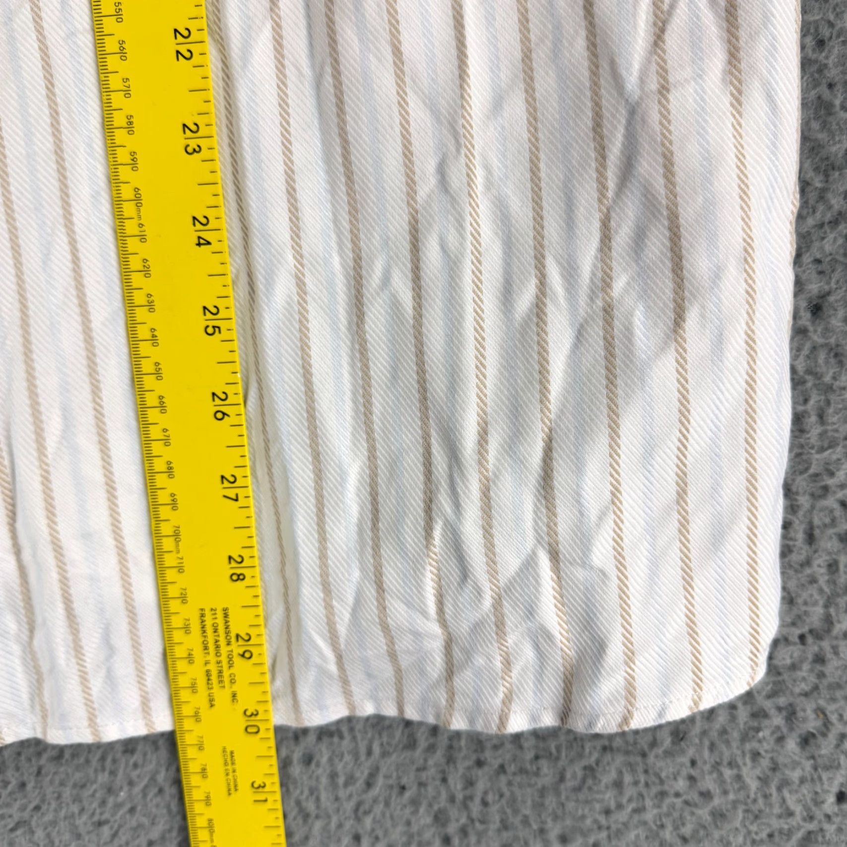 Ermenegildo Zegna Ermenegildo Zegna Dress Shirt Mens XL White Stripe 100% Cotton Long Sleeve Dress Shirt Mens XL White Stripe 100% Cotton Long Sleeve Size 46R - 6 Thumbnail