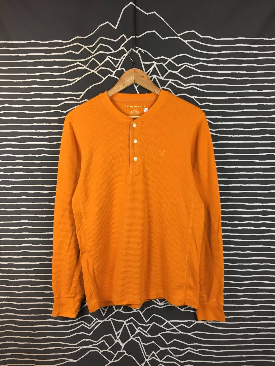 American Eagle Outfitters American Eagle Waffle Knit Thermal Henley Long Sleeve Tee Size US S / EU 44-46 / 1 - 2 Thumbnail