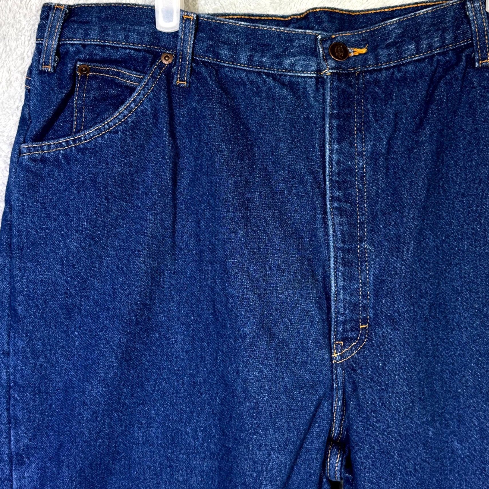 Dickies Dickies Jeans Mens 40x30 Blue Denim Flannel-Lined Straight Leg High Rise Plaid Denim Jeans Mens Size US 40 / EU 56 - 3 Thumbnail