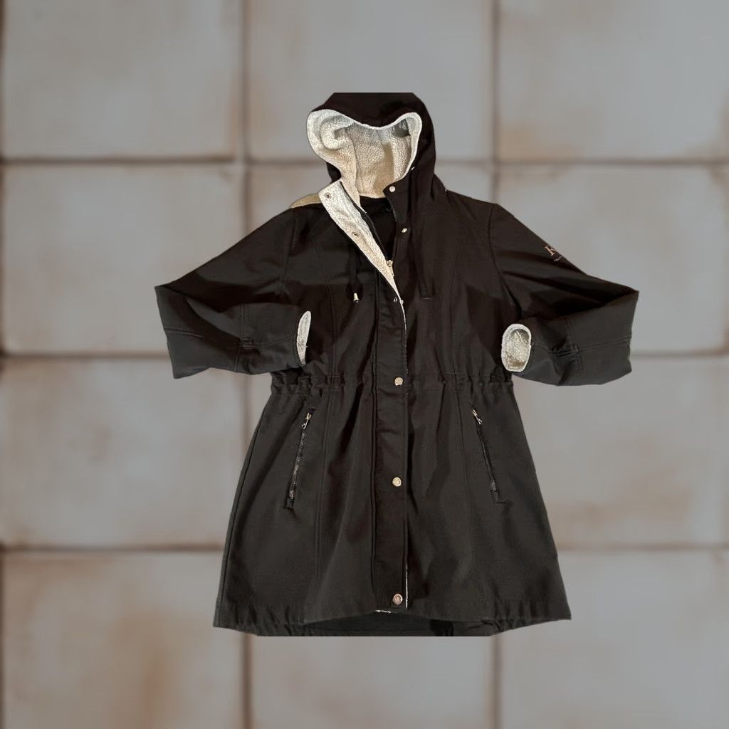 Ralph Lauren Ralph Lauren Coat Women Small Black Hood Jacket Anorak Parka Fleece Lined LAUREN Coat Size S / US 4 / IT 40 - 1 Thumbnail