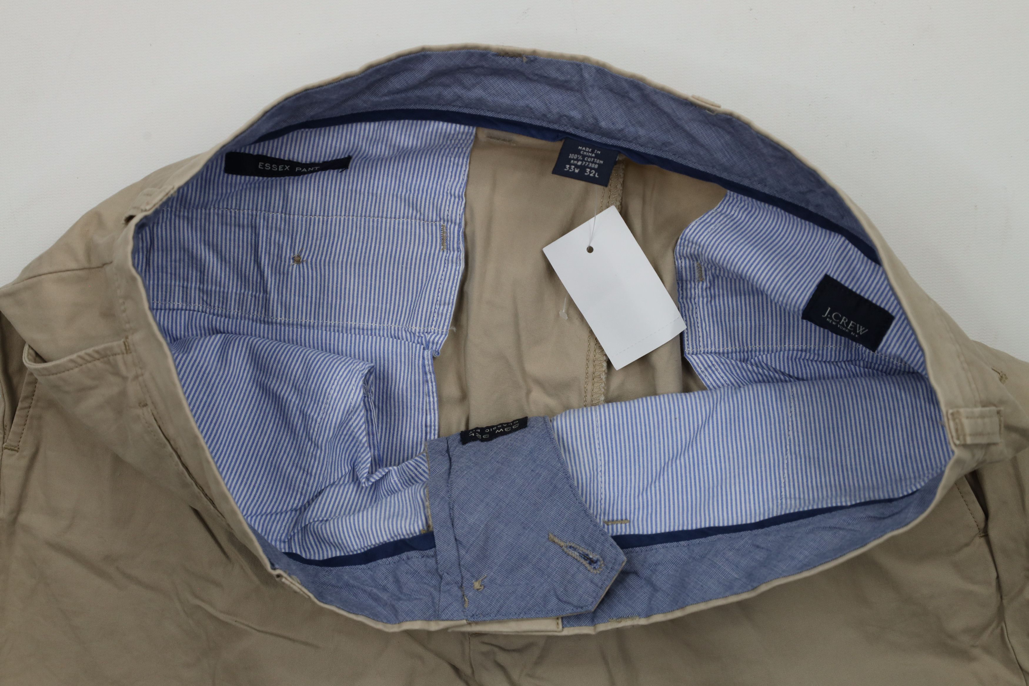 J.Crew × Vintage New J Crew Straight Leg Cotton Chino Pants Trousers Beige Size US 33 - 7 Thumbnail