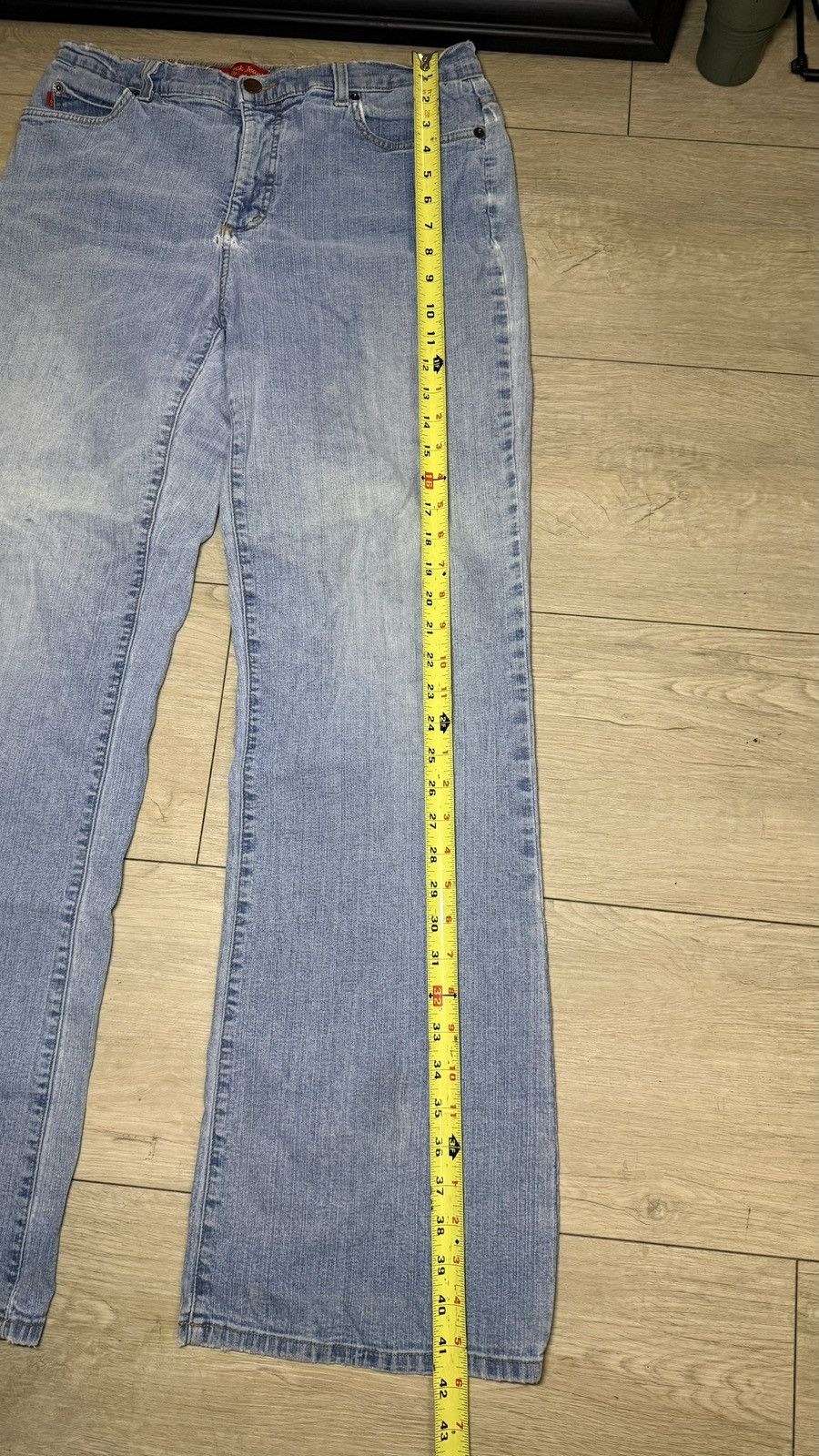 Other Y2K 2000s Tummy Tuck Jeans NYDJ Light Wash Flared Jeans Size 32" / US 10 / IT 46 - 8 Thumbnail