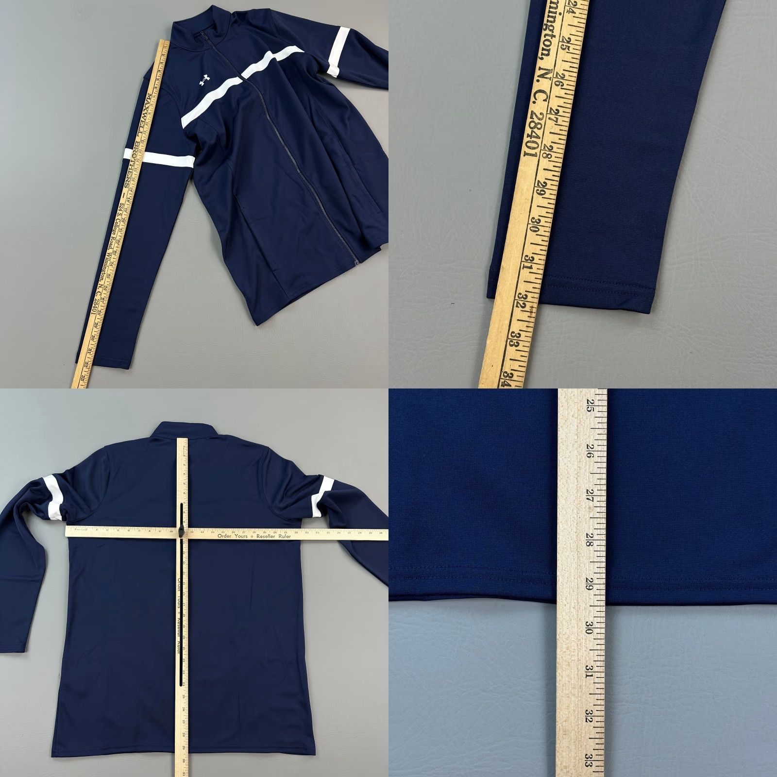Under Armour Under Armour Track Jacket Womens Large Tall Navy Team Knit Warm Up Full Zip NWT Size L / US 10 / IT 46 - 8 Thumbnail