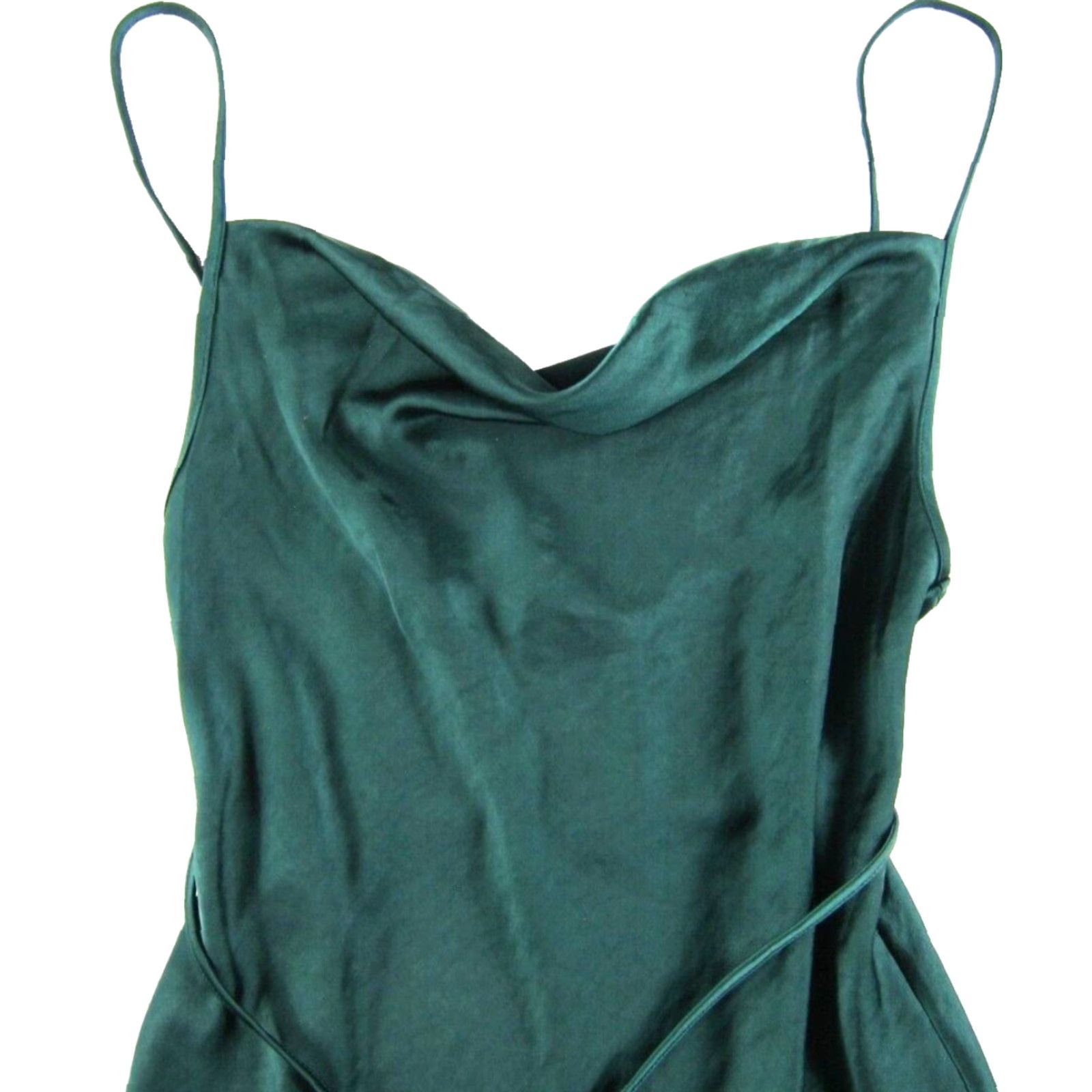 Vintage NWT Motel Paiva Forest Green Satin Party Cocktail Tank Slip Mini Dress XS Shirt Women Satin Tank Dress XS Forest Green Motel Size XS / US 0-2 / IT 36-38 - 4 Thumbnail