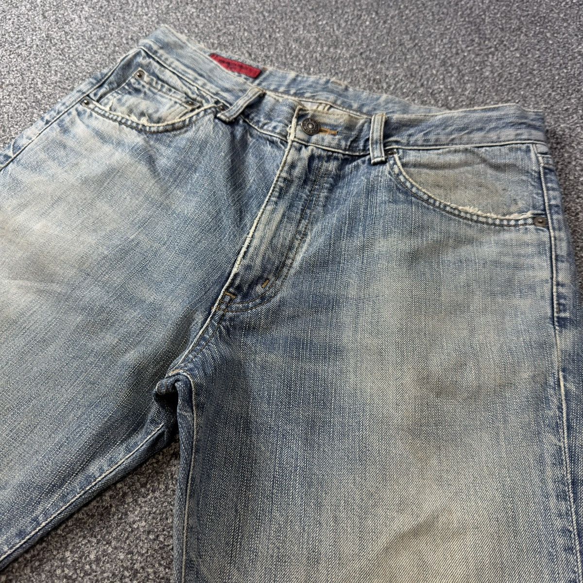Edwin Vintage 90s Edwin 503 Rebel Distressed Dirty Wash Fade Denim Size US 34 / EU 50 - 3 Thumbnail