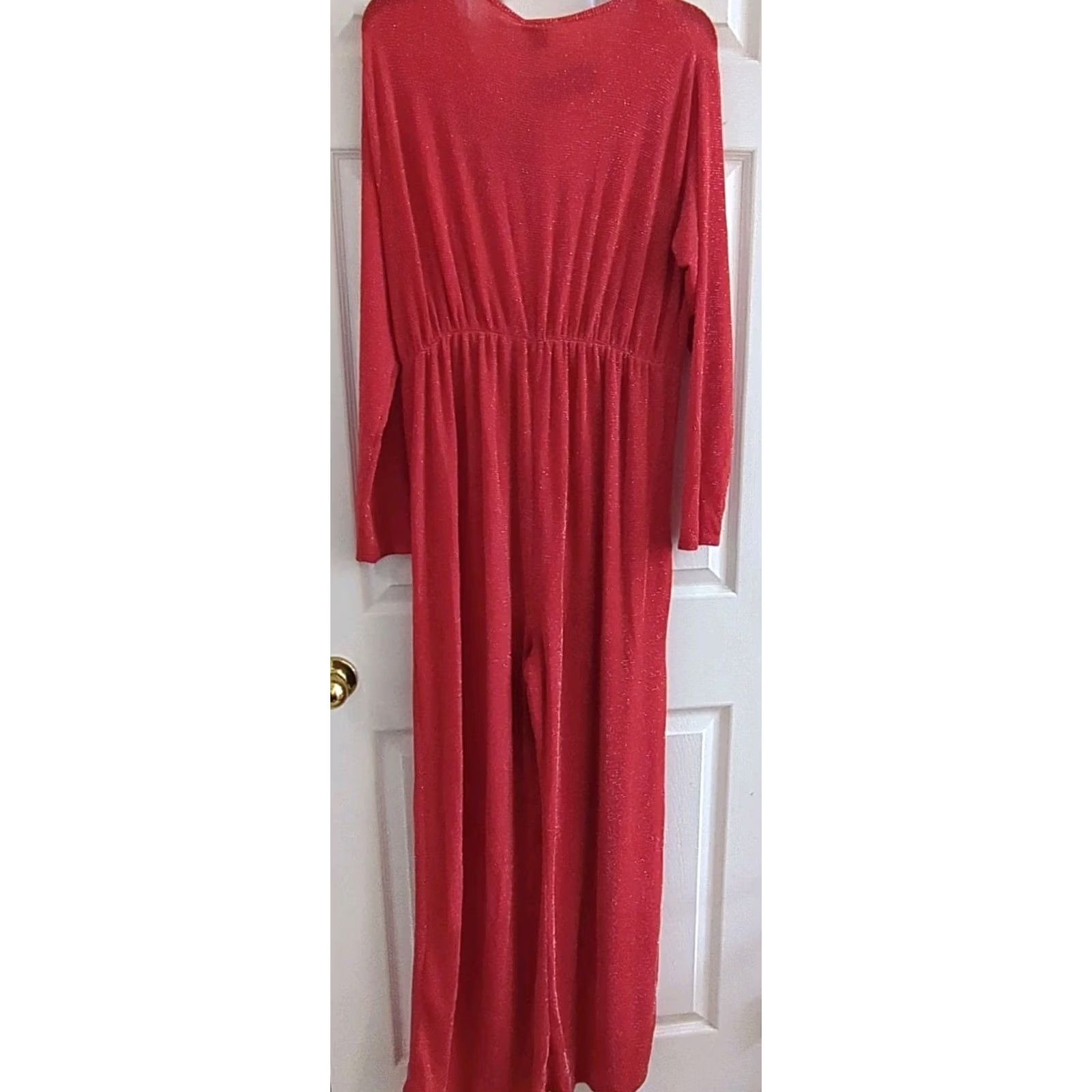 Boohoo Boohoo Maternity Jumpsuit V-Neck Satin Balloon Sleeve 12 Orange NWT Long Sleeve Formal Size 34" / US 12 / IT 48 - 6 Thumbnail