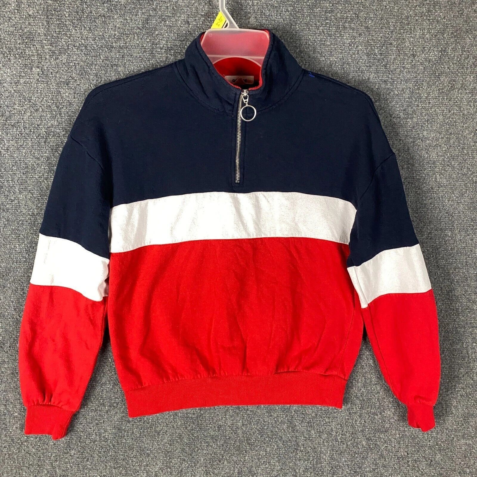 Garage Garage Sweatshirt Women's Petite Small 1/4 Zip Cotton Blend Size S / US 4 / IT 40 - 1 Thumbnail