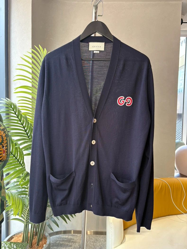 Gucci Gucci Dark blue cardigan jacket 2502-Nextarrow Size US XL / EU 56 / 4 - 1 Thumbnail