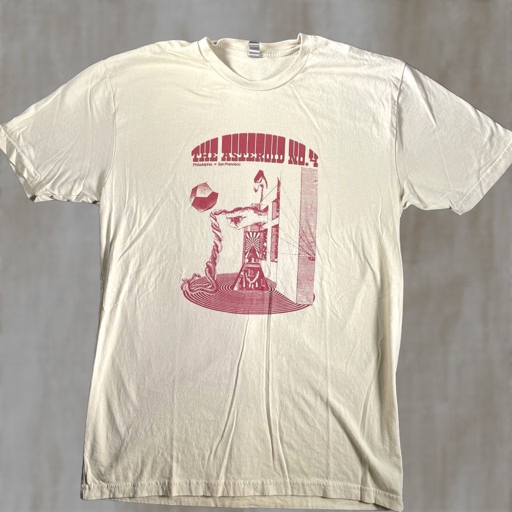 Vintage VINTAGE Asteroid Shirt Mens L Beige Red Band Hippie Rock Music USA Size US L / EU 52-54 / 3 - 1 Thumbnail