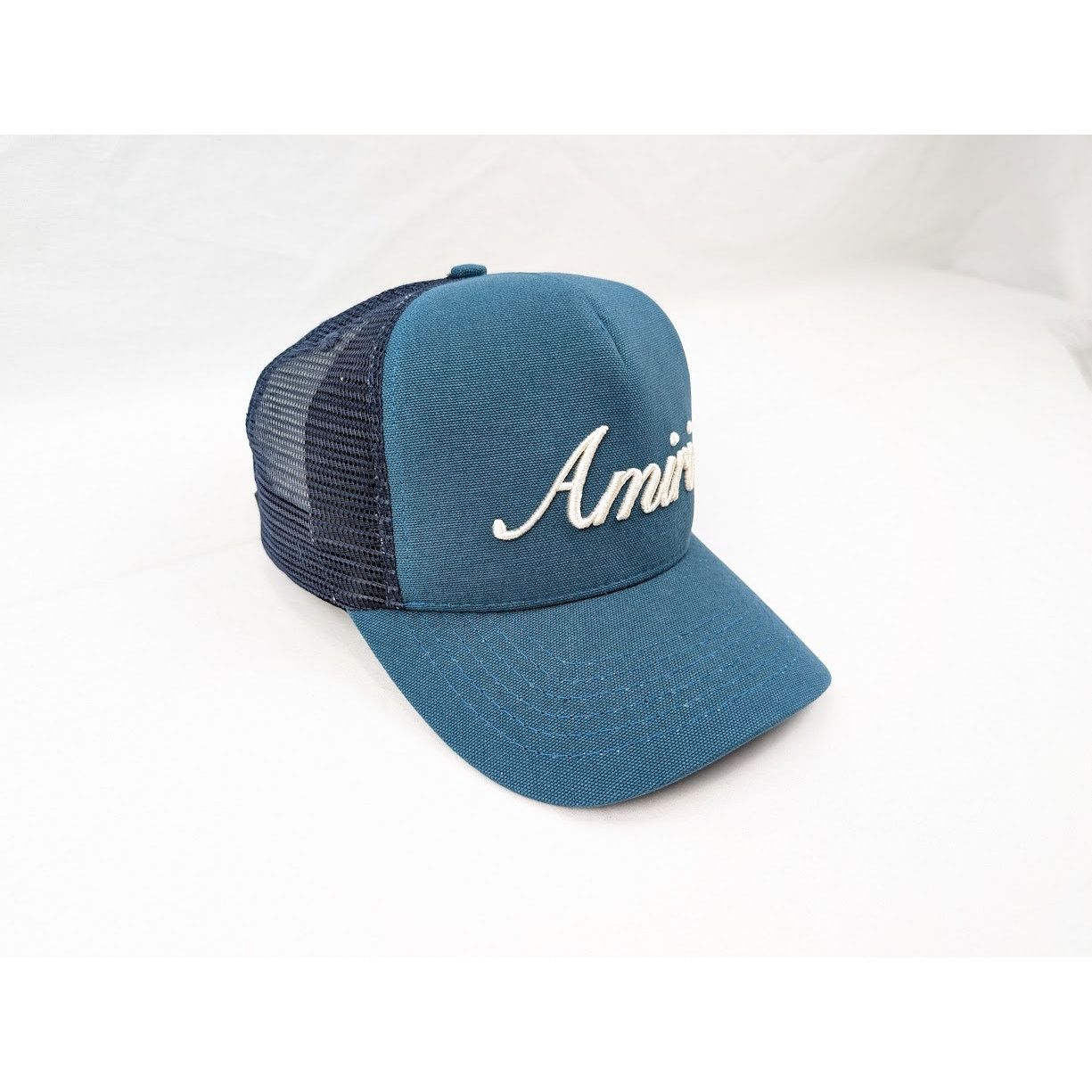 Amiri o1rshd1 Q:7 / Size: OS / Amiri Script Trucker Hat/Cap Teal Size ONE SIZE - 4 Thumbnail