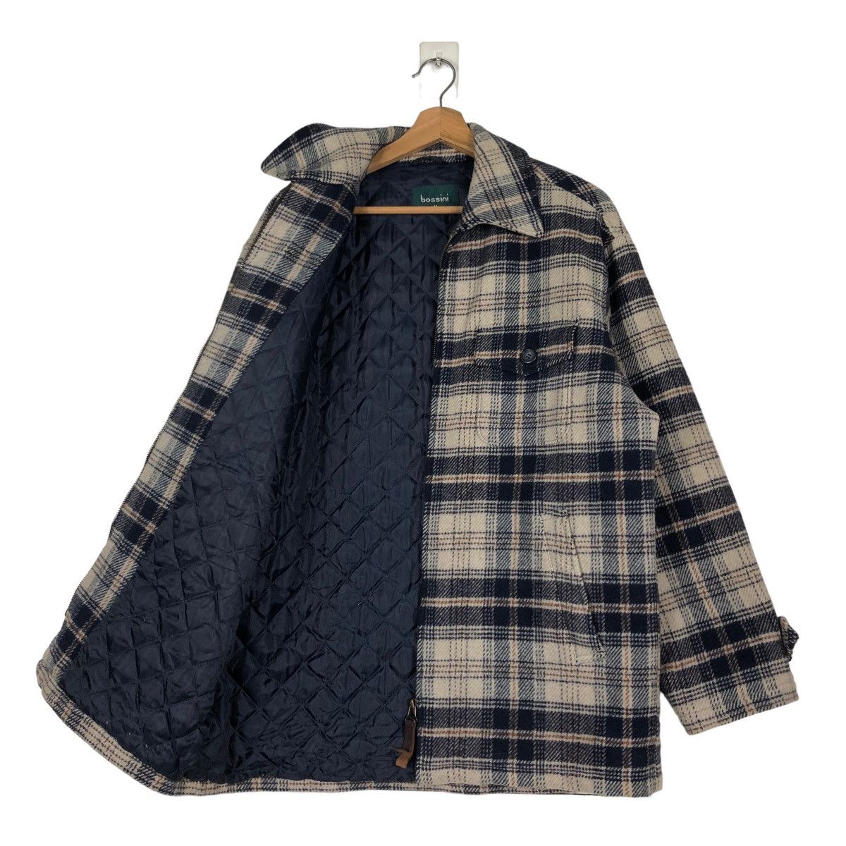 Japanese Brand 📌VINTAGE WORK CHORE ZIPPER JACKET BOSSINI TARTAN DESIGN Size US M / EU 48-50 / 2 - 2 Thumbnail