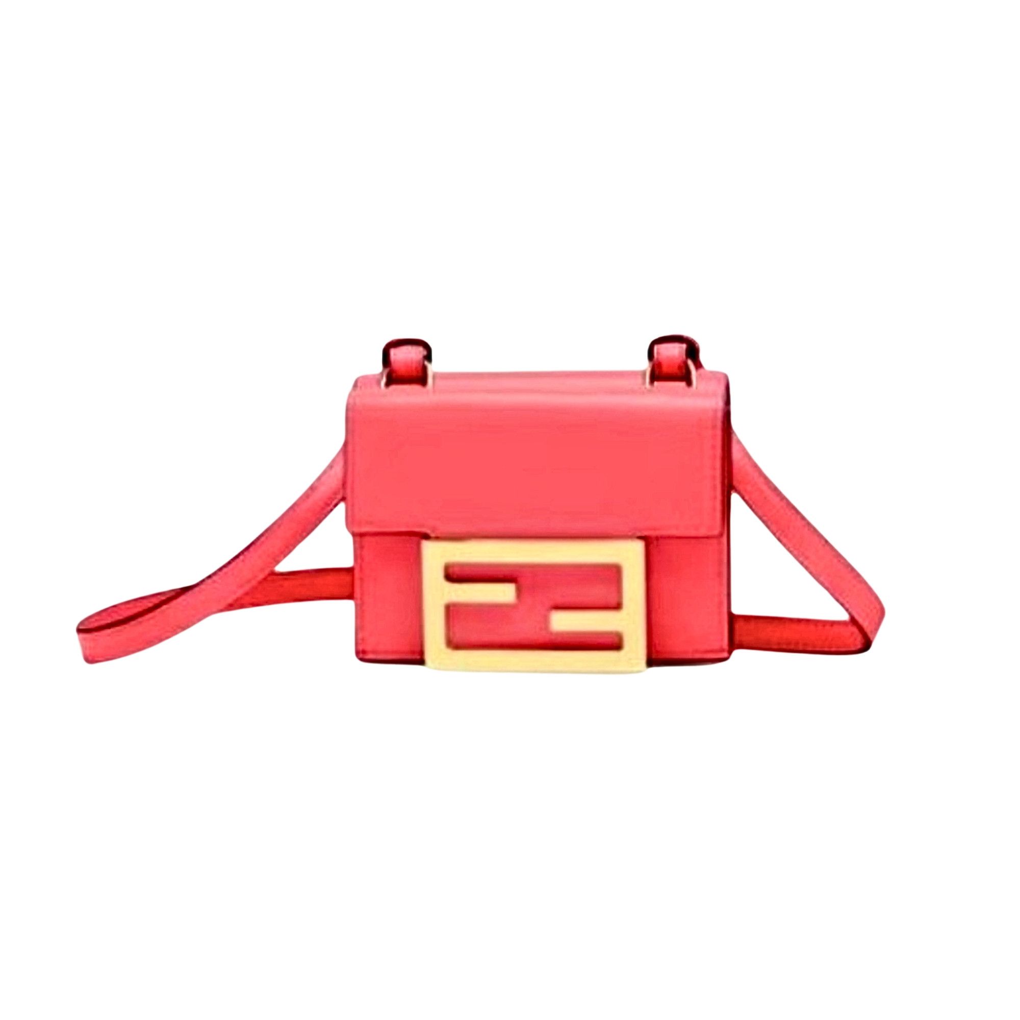 image of NWT Fendi Micro Baguette Trifold Wallet Crossbody Bag Pink in Dalia Pink, Women's