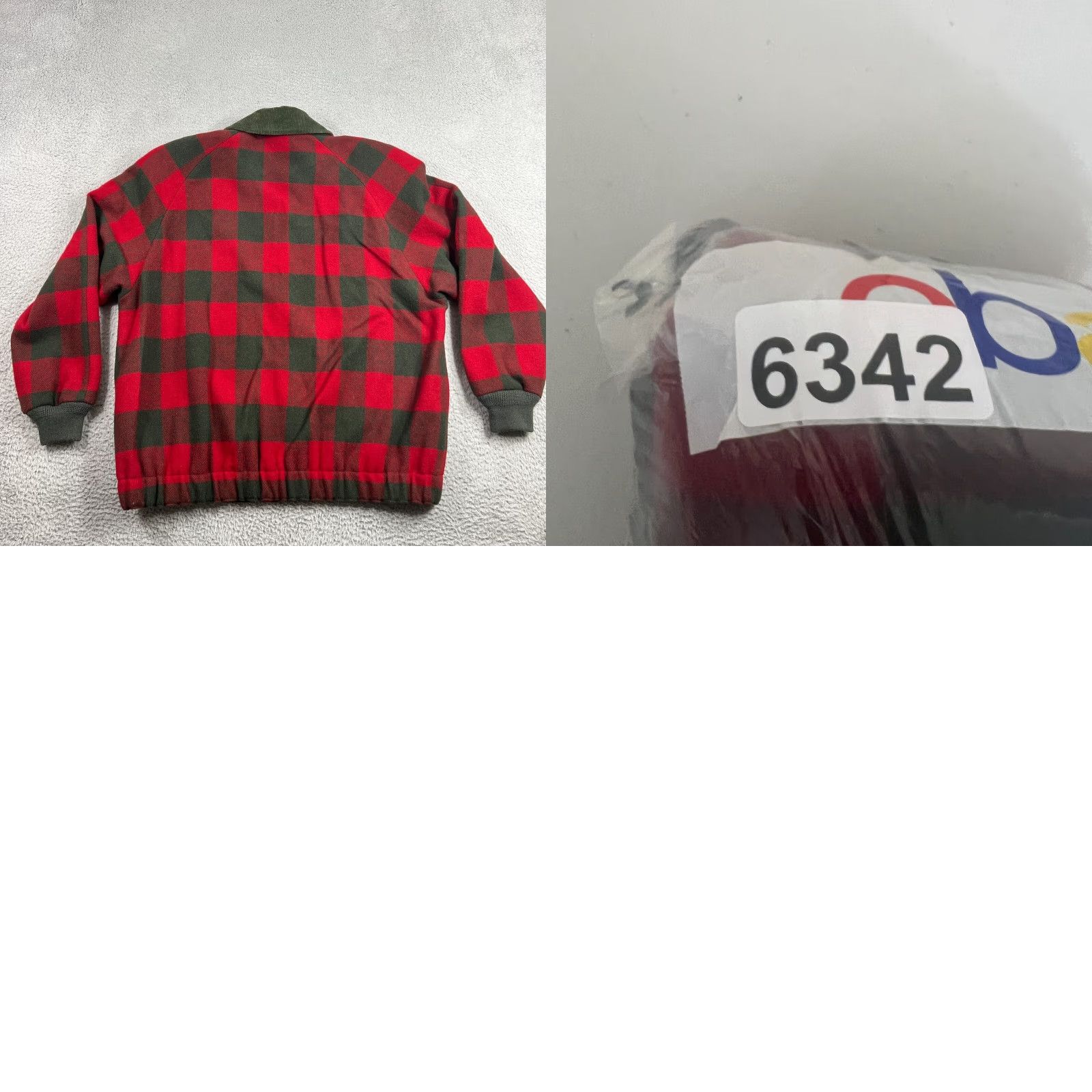 Pendleton VINTAGE Pendleton Knockabout Jacket L Red Green Plaid Wool Zip Up Corduroy Collar Size US L / EU 52-54 / 3 - 8 Thumbnail