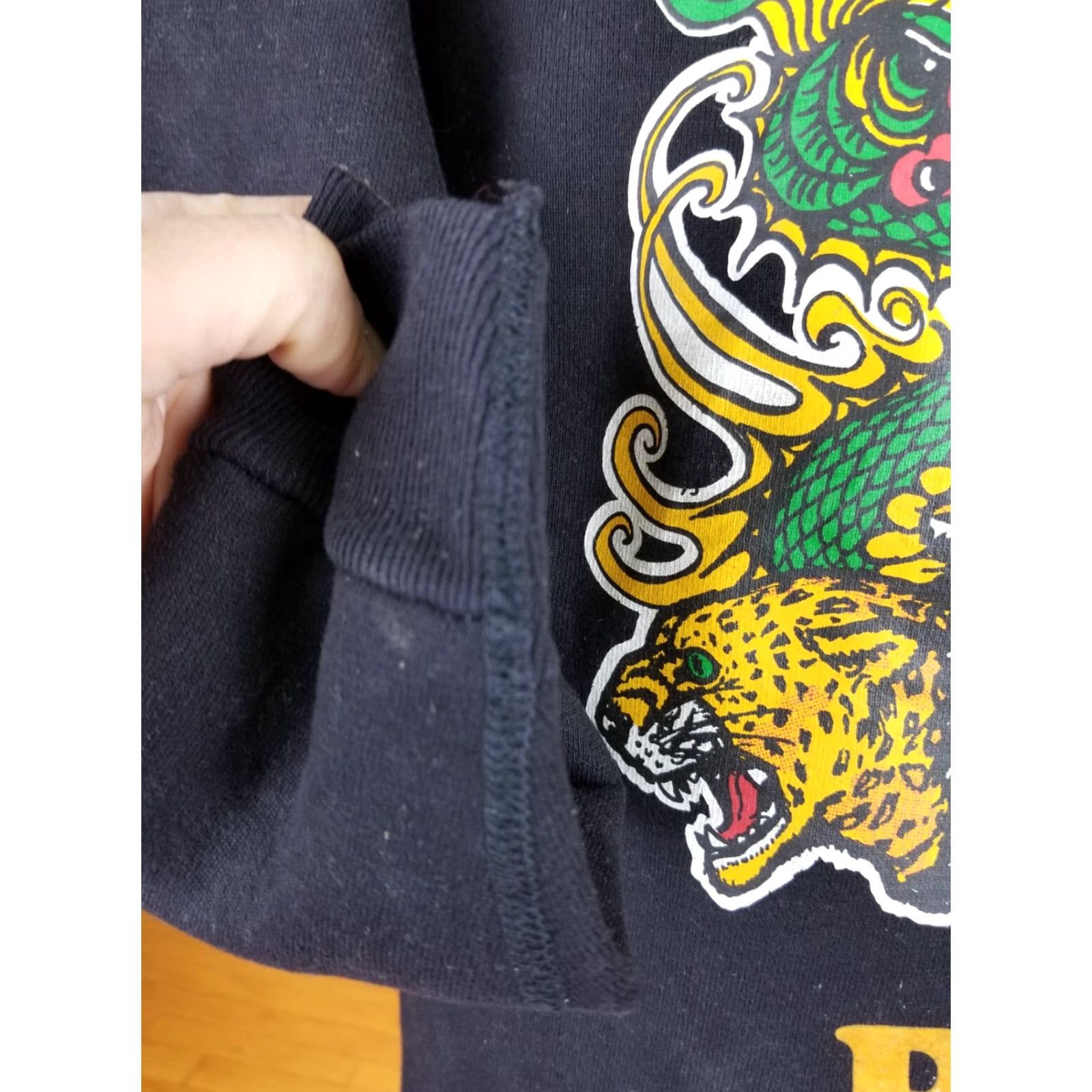 Vintage VINTAGE Unbranded Sweatshirt SHIRT Navy Cotton 60's FRUIT THE LOOM SCHERZO CLUB TIGER DRAGON Cross Shoulder 22 INCH 25 INCH SZ S Mens Size US S / EU 44-46 / 1 - 6 Thumbnail
