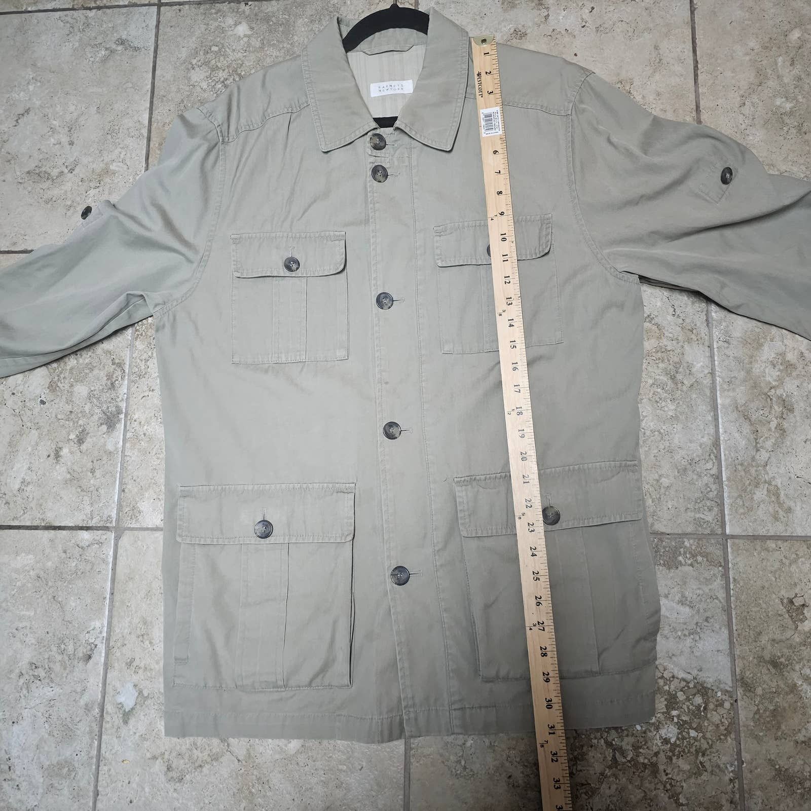 Barneys New York Barney's Men's Safari Tan Jacket Size Medium Size US M / EU 48-50 / 2 - 10 Thumbnail