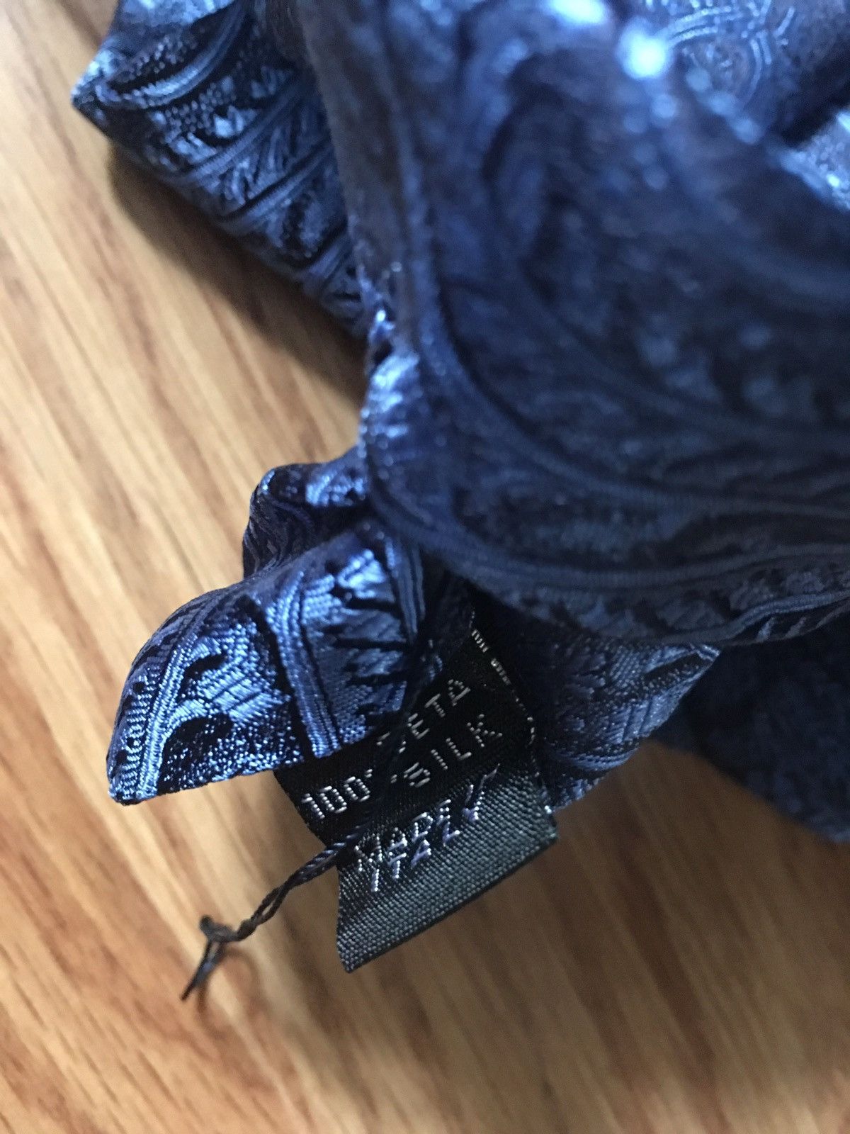 Kiton KITON Embroidered Paisley Blue Silk Mens Tie Size ONE SIZE - 6 Thumbnail