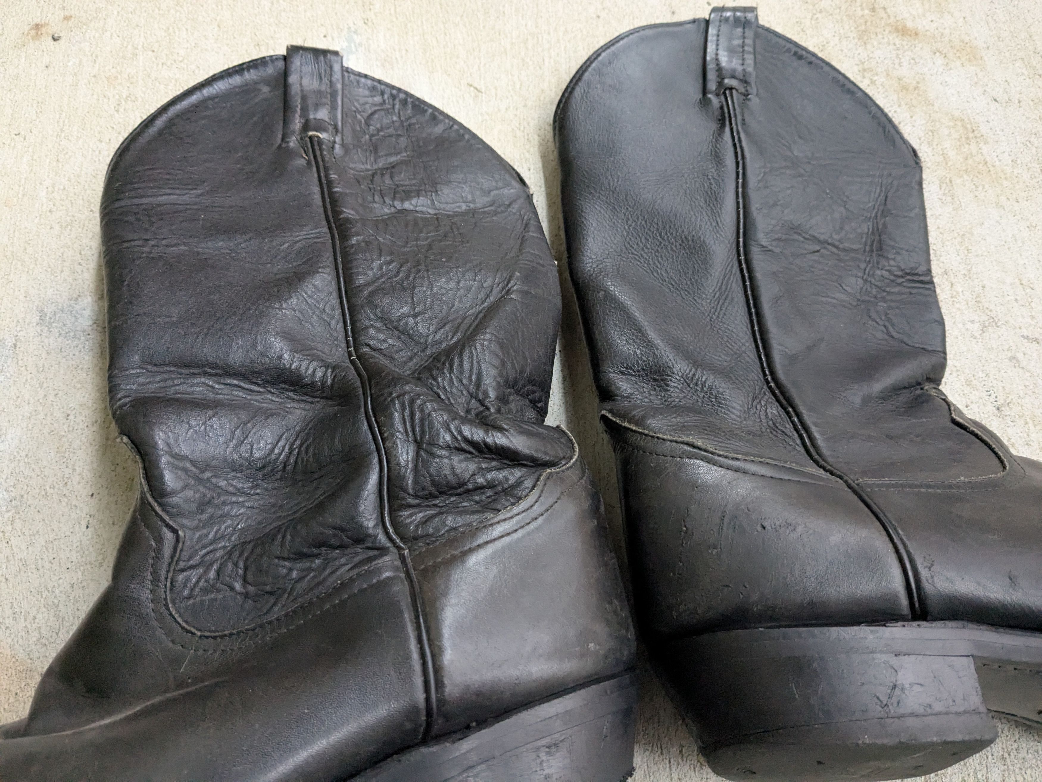 Other Tony Lama Cowboy Boots Black Leather 10.5 D Western Botas Size US 10.5 / EU 43-44 - 5 Thumbnail