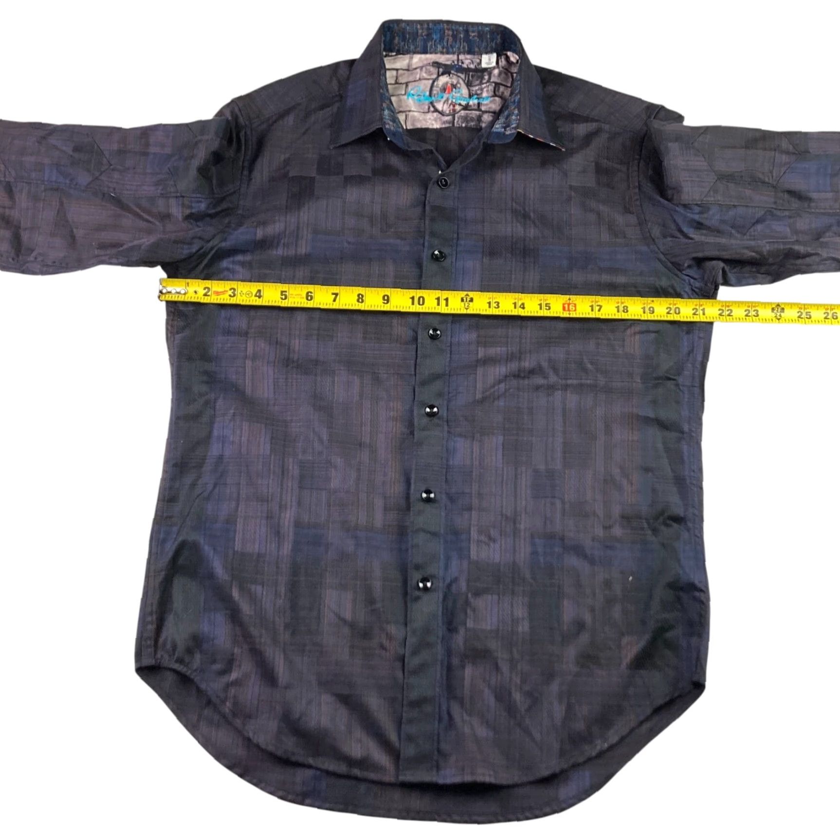 Robert Graham Robert Graham Button-Front Shirt Men Woven Pattern Flip Cuff Black Plum Small Size Size US S / EU 44-46 / 1 - 6 Thumbnail