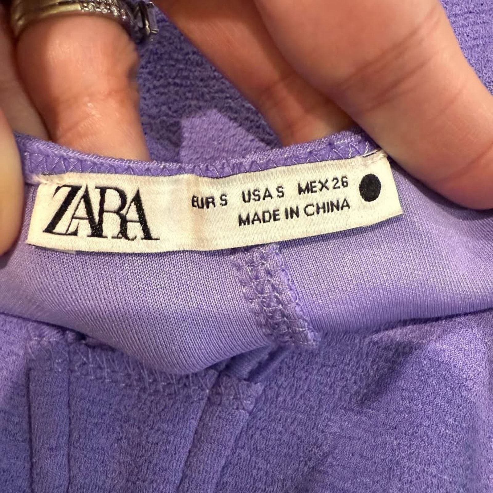 Zara Zara Textured Bustier Corset CropTop Womens Small Purple Size S / US 4 / IT 40 - 5 Thumbnail