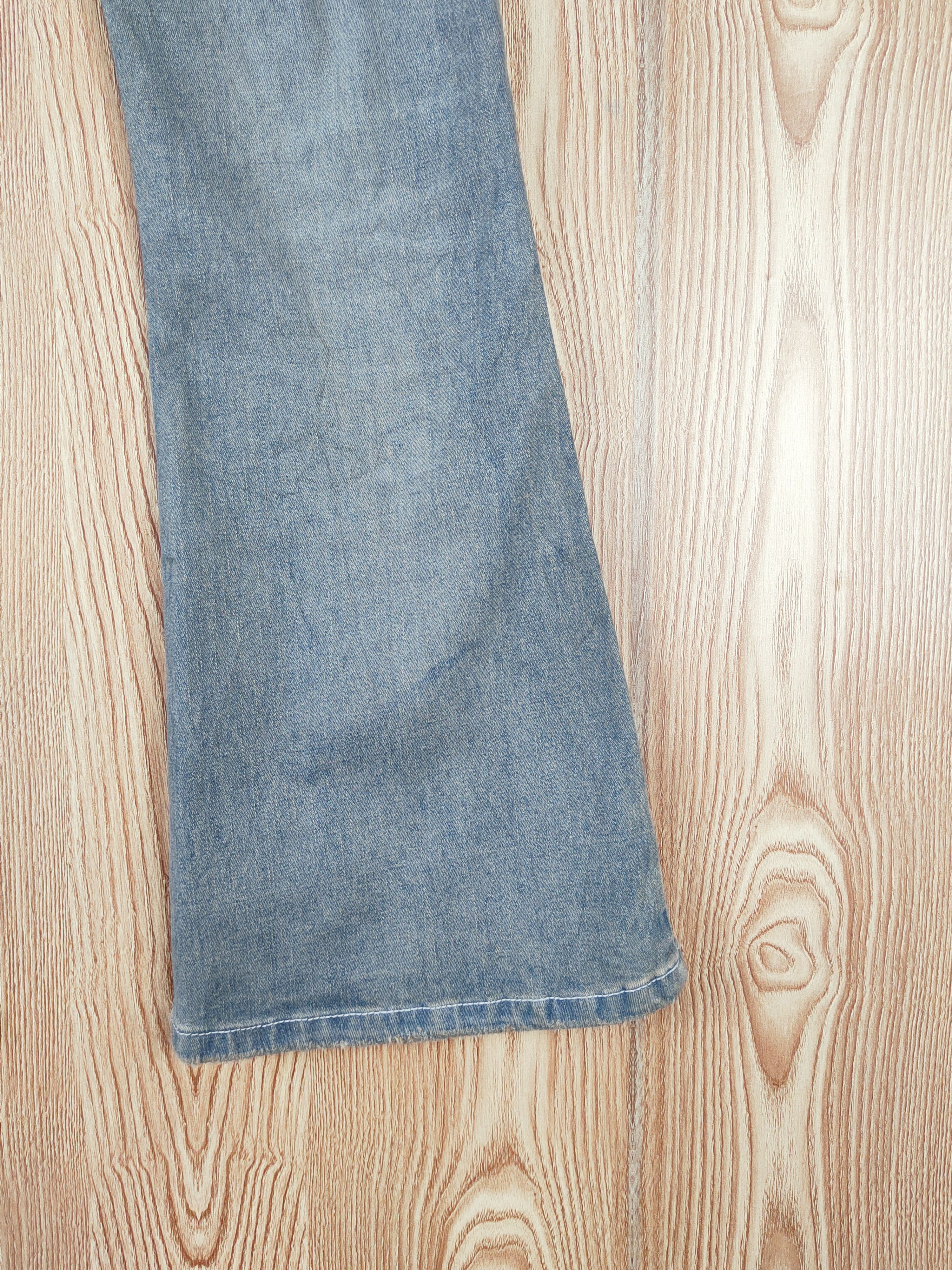 Japanese Brand Penty's Blue Distressed Ripped Boot Cut Jeans #W344 Size 26" / US 2 / IT 38 - 13 Thumbnail