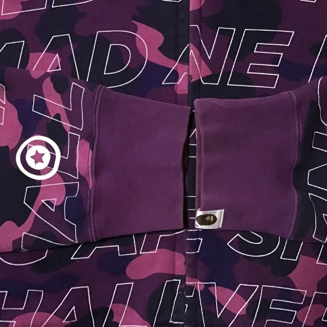 Bape BAPE TEXT COLOR CAMO Shark Full Zip Hoodie Camo Purple Camo Size US XL / EU 56 / 4 - 5 Thumbnail