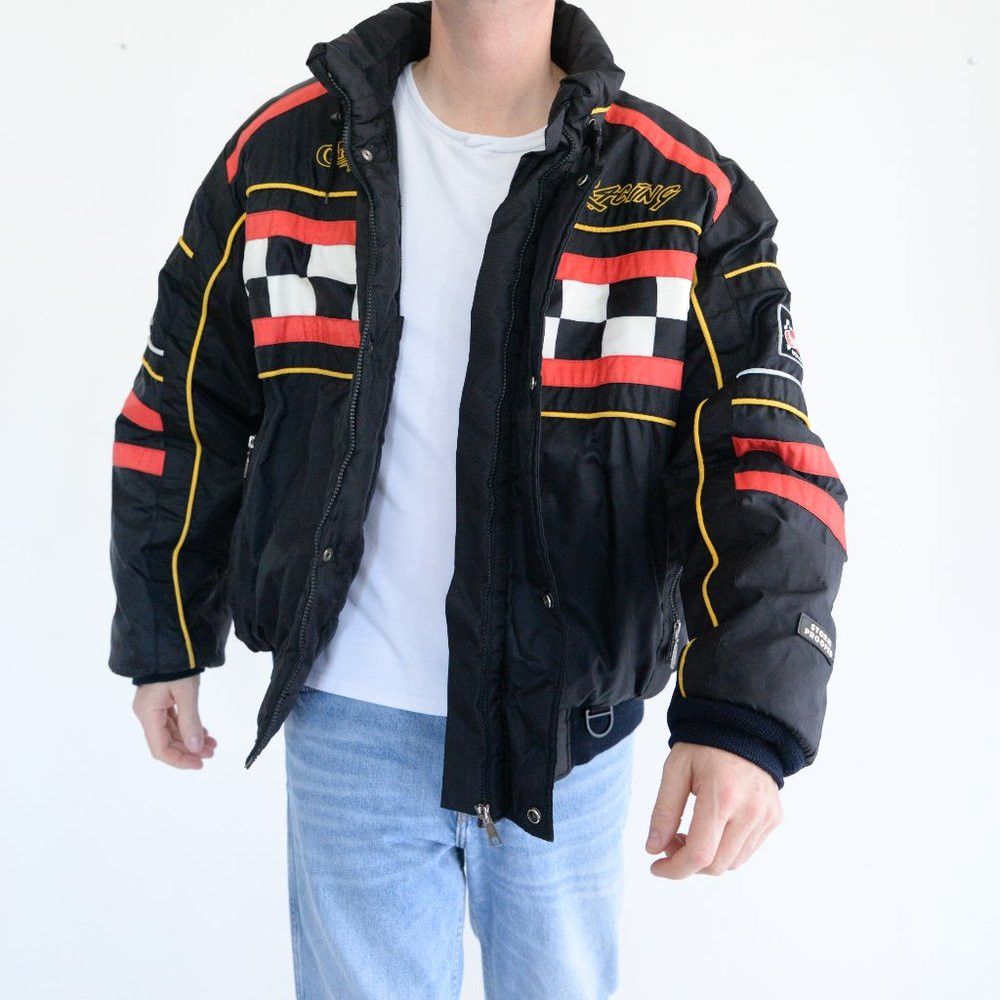 image of Vintage Choko Designs Black & Red Performance "hot Rider", Men's (Size XL)