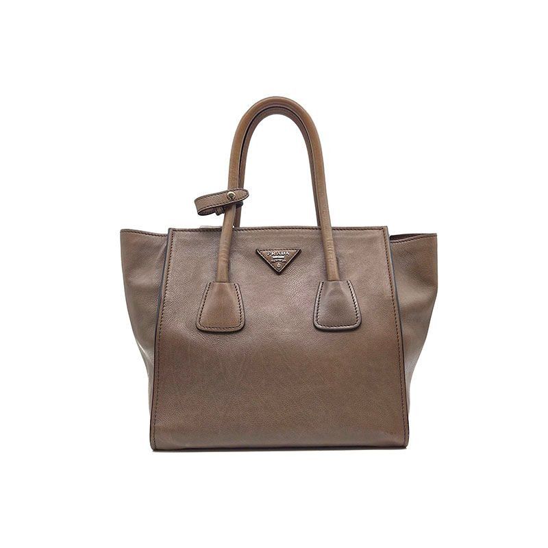 Prada Glace Calf Double Handle Tote and Shoulder Bag Size ONE SIZE - 1 Thumbnail
